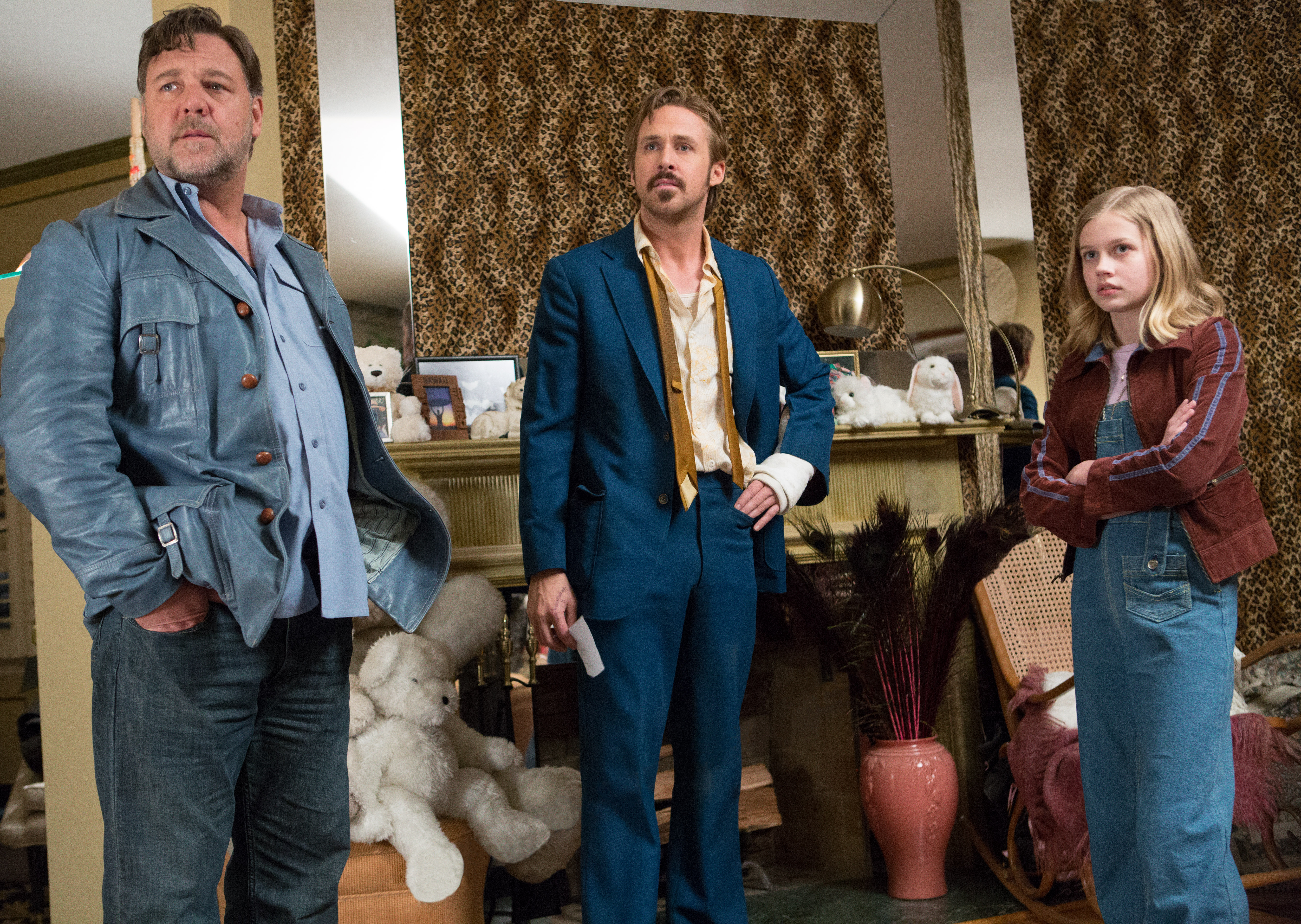 The Nice Guys Russell Crowe Ryan Gosling Angourie Rice 5404x3840