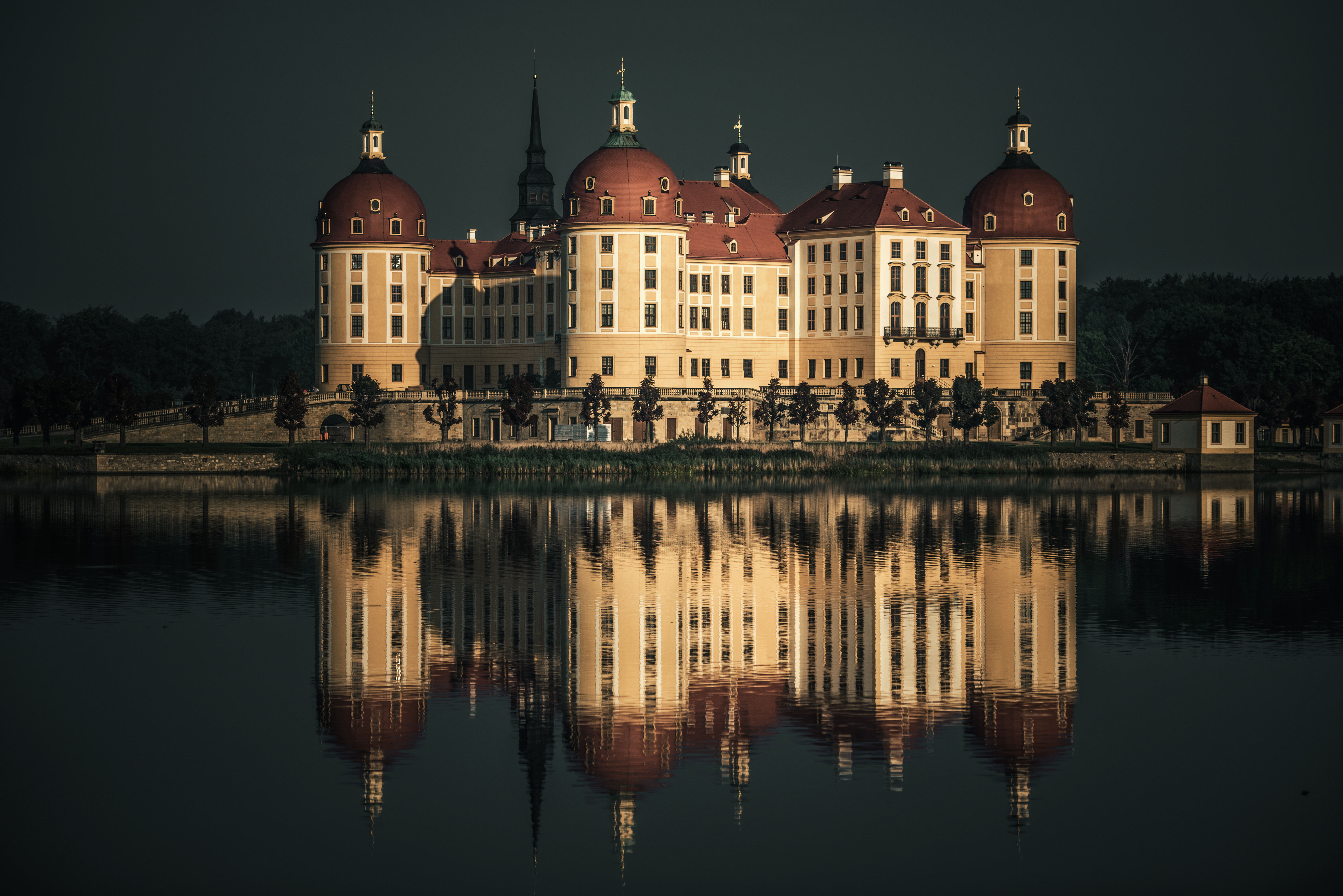 Moritzburg Moritzburg Castle Lake Germany Reflection Baroque Dresden Architecture 7360x4912