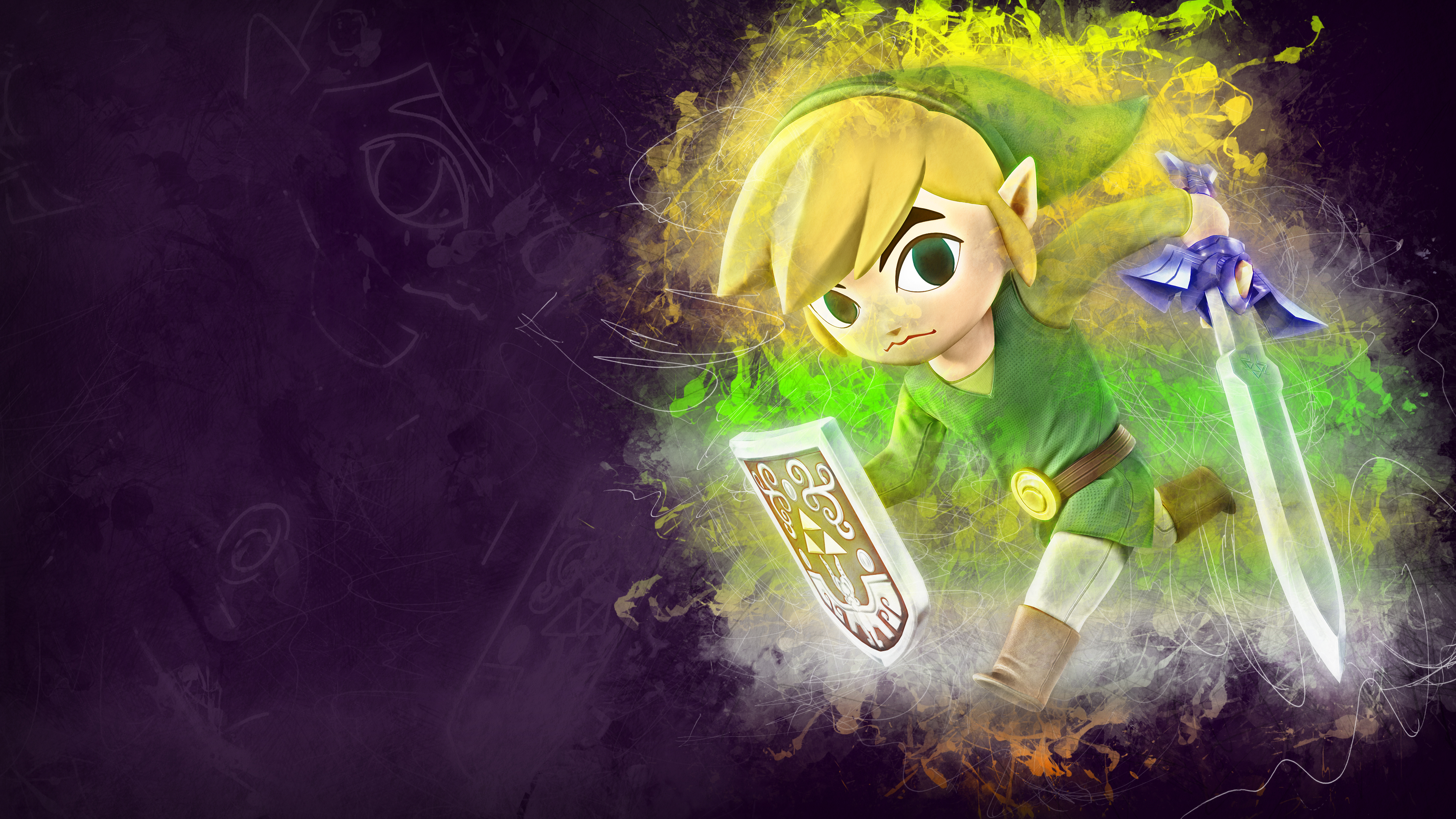 Hero Artwork The Legend Of Zelda The Legend Of Zelda The Wind Waker Super Smash Brothers 3840x2160