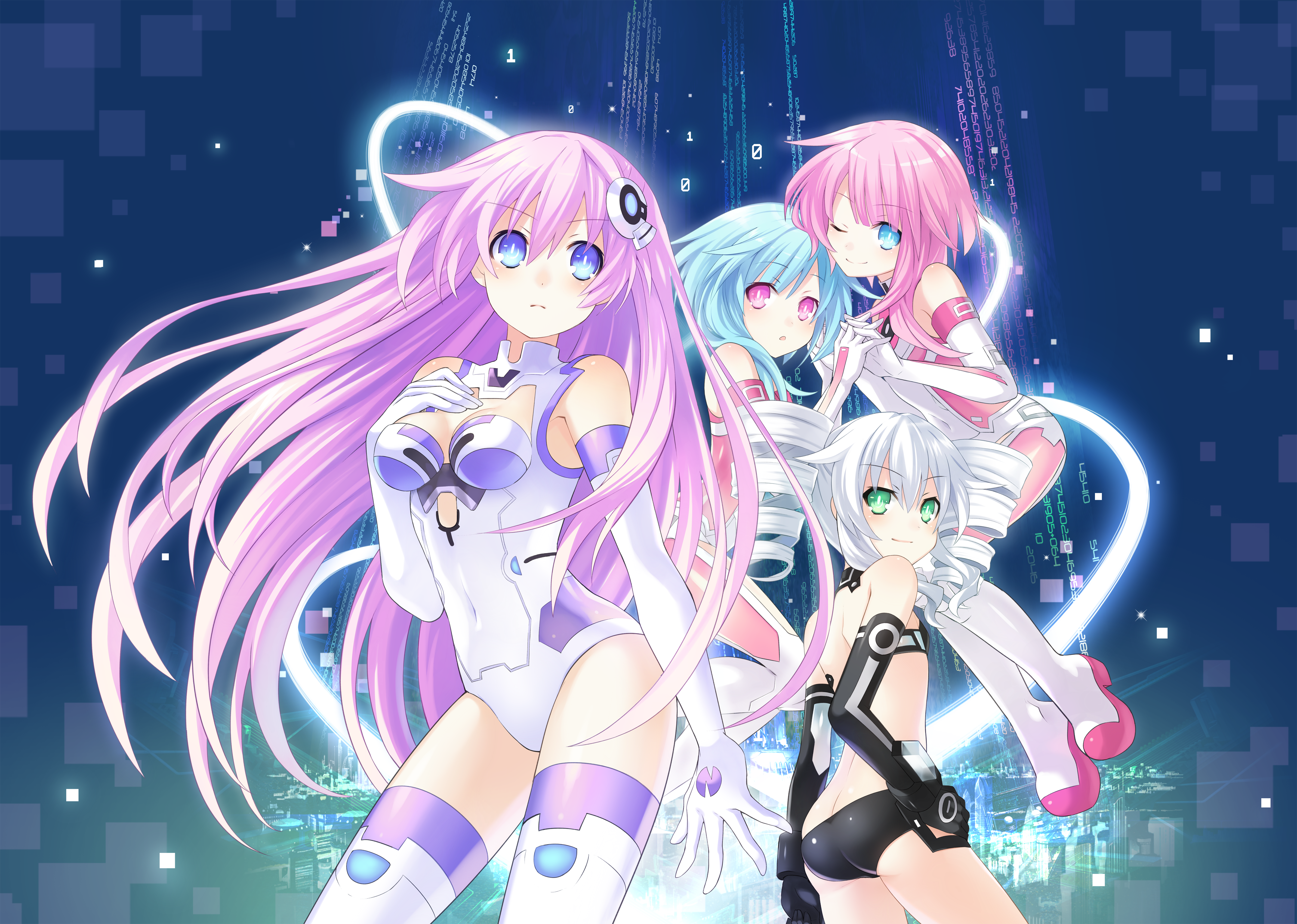 Hyperdimension Neptunia Anime Girls Nepgear Hyperdimension Neptunia Uni Hyperdimension Neptunia Ram  4000x2850