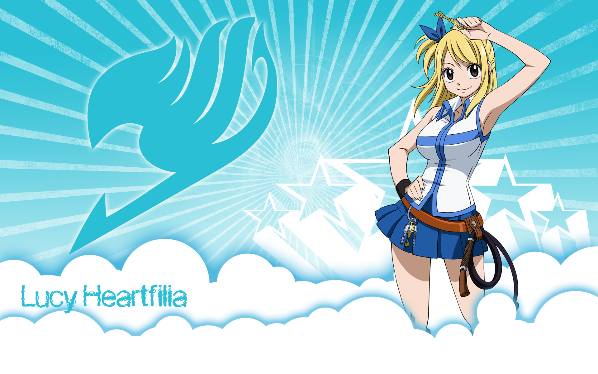 Anime Fairy Tail Heartfilia Lucy Cyan 1920x1200