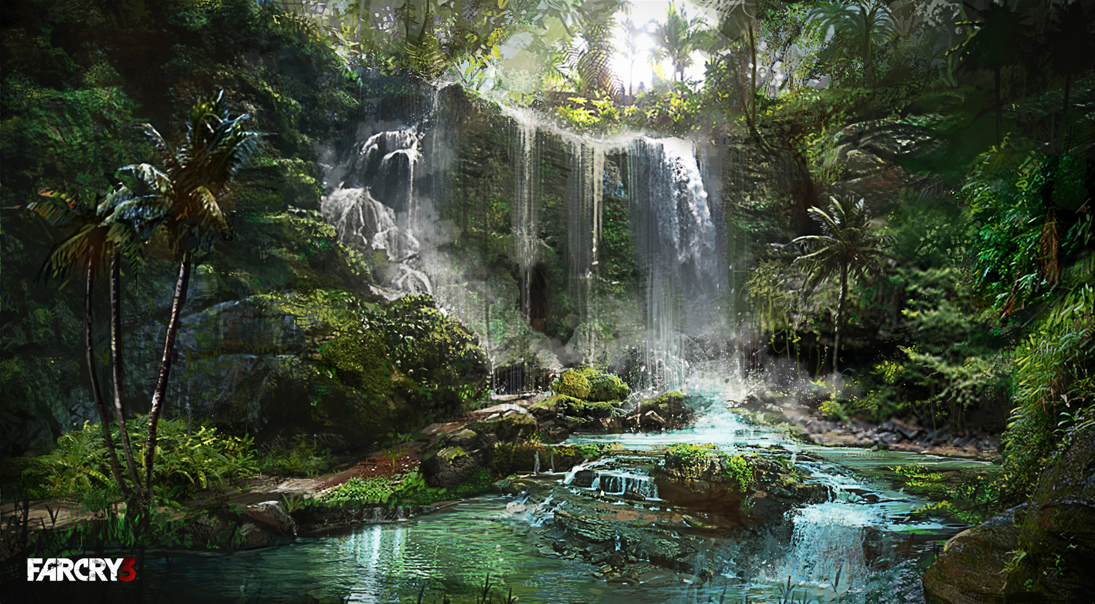 Far Cry 3 Video Games Video Game Art Jungle Tropical 2012 Year 3500x1932