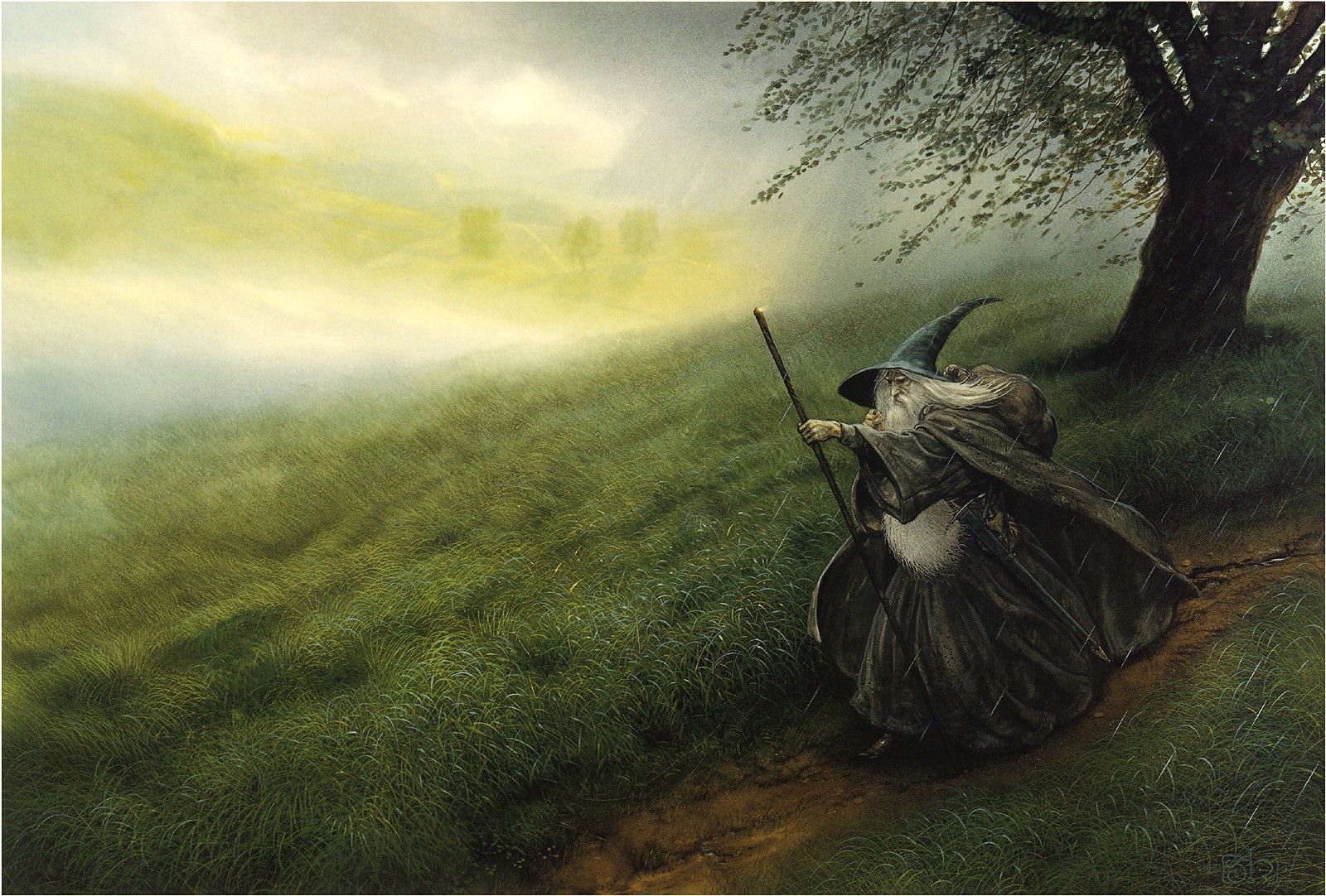 The Lord Of The Rings Gandalf John Howe The Hobbit 1600x1082