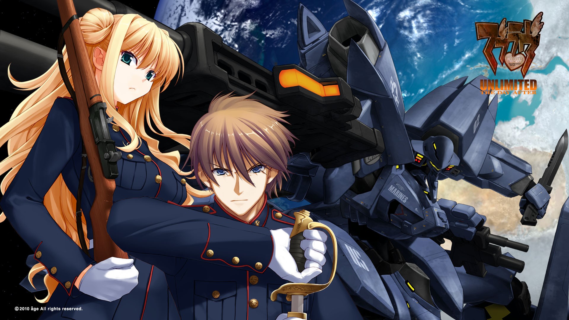 Muv Luv Anime Girls Anime Boys Rifles 2010 Year Anime 1920x1080