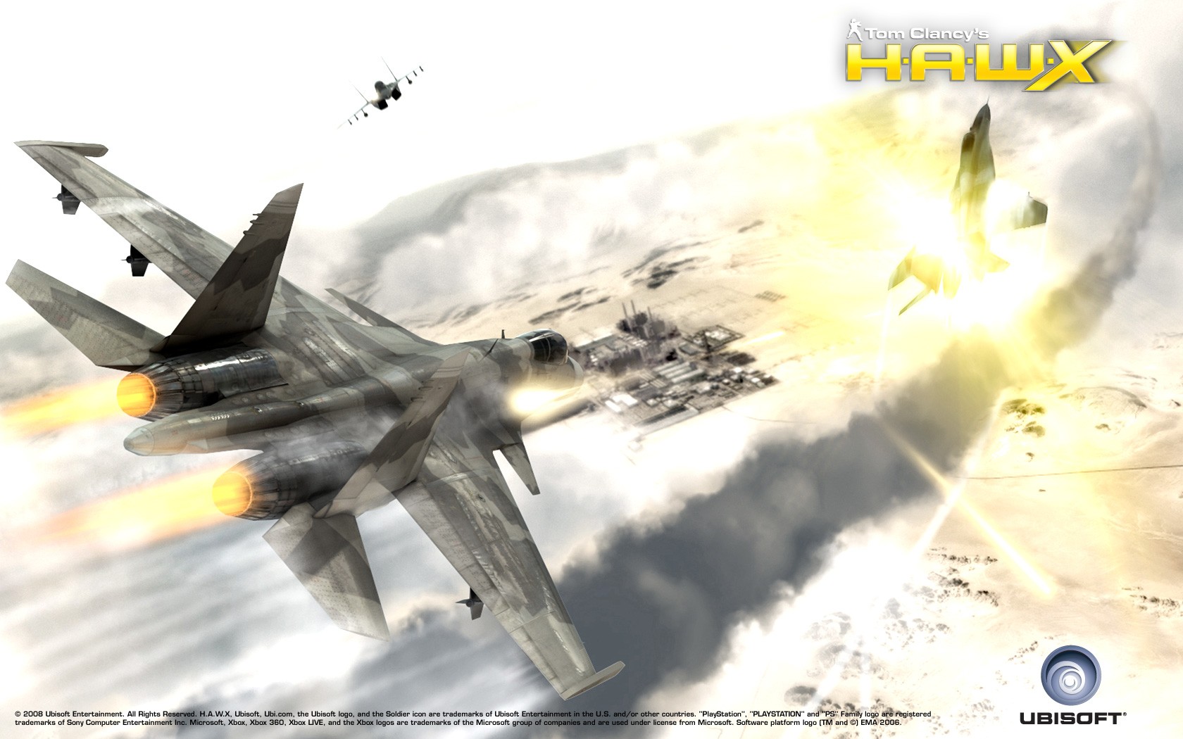 PC Gaming Jet Fighter Tom Clancys Tom Clancys HAWX Ubisoft 2008 Year 1680x1050