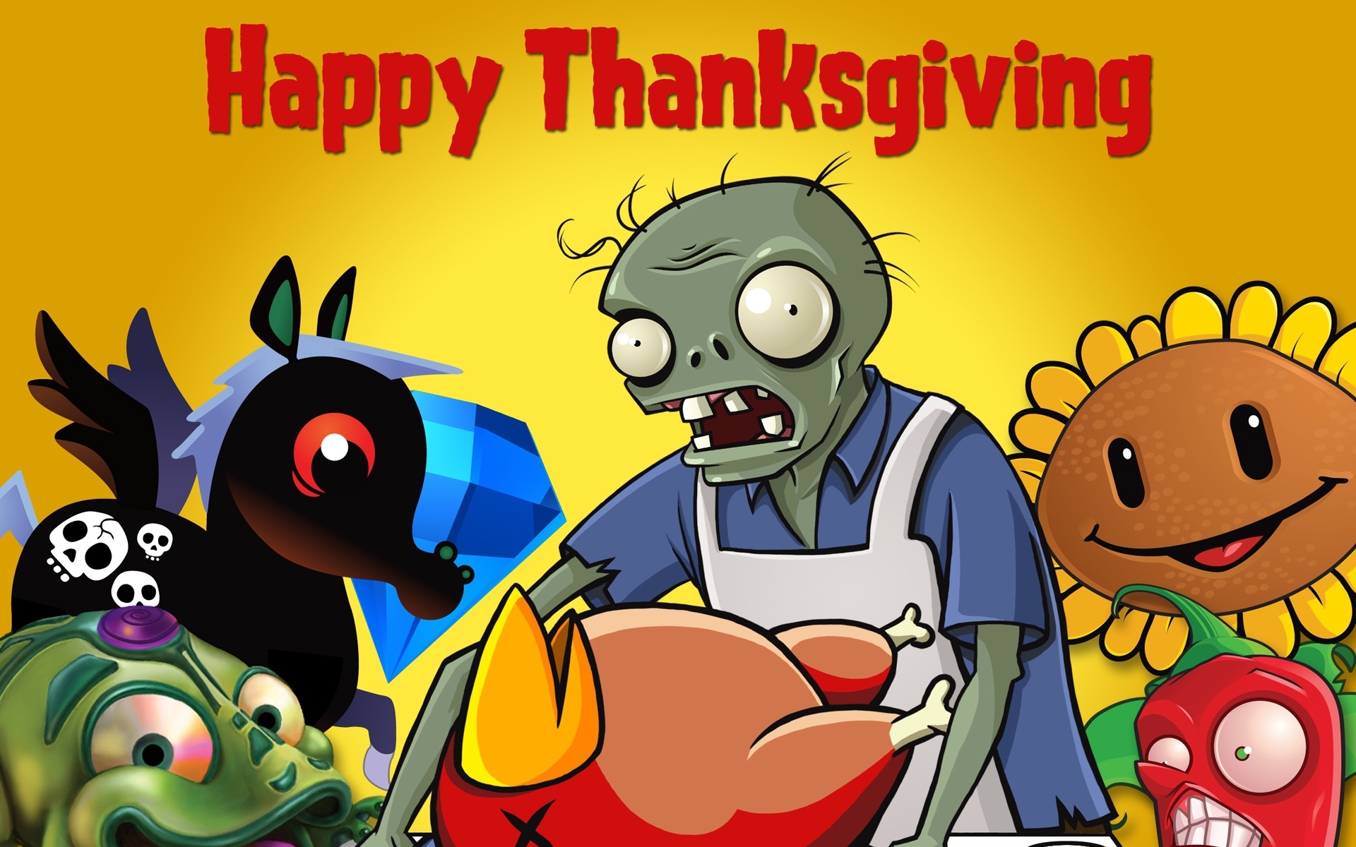 Thanksgiving Plants Vs Zombies 1920x1200