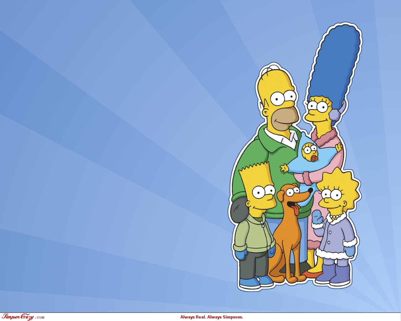 The Simpsons Homer Simpson Bart Simpson Lisa Simpson Marge Simpson Maggie Simpson 1280x1024
