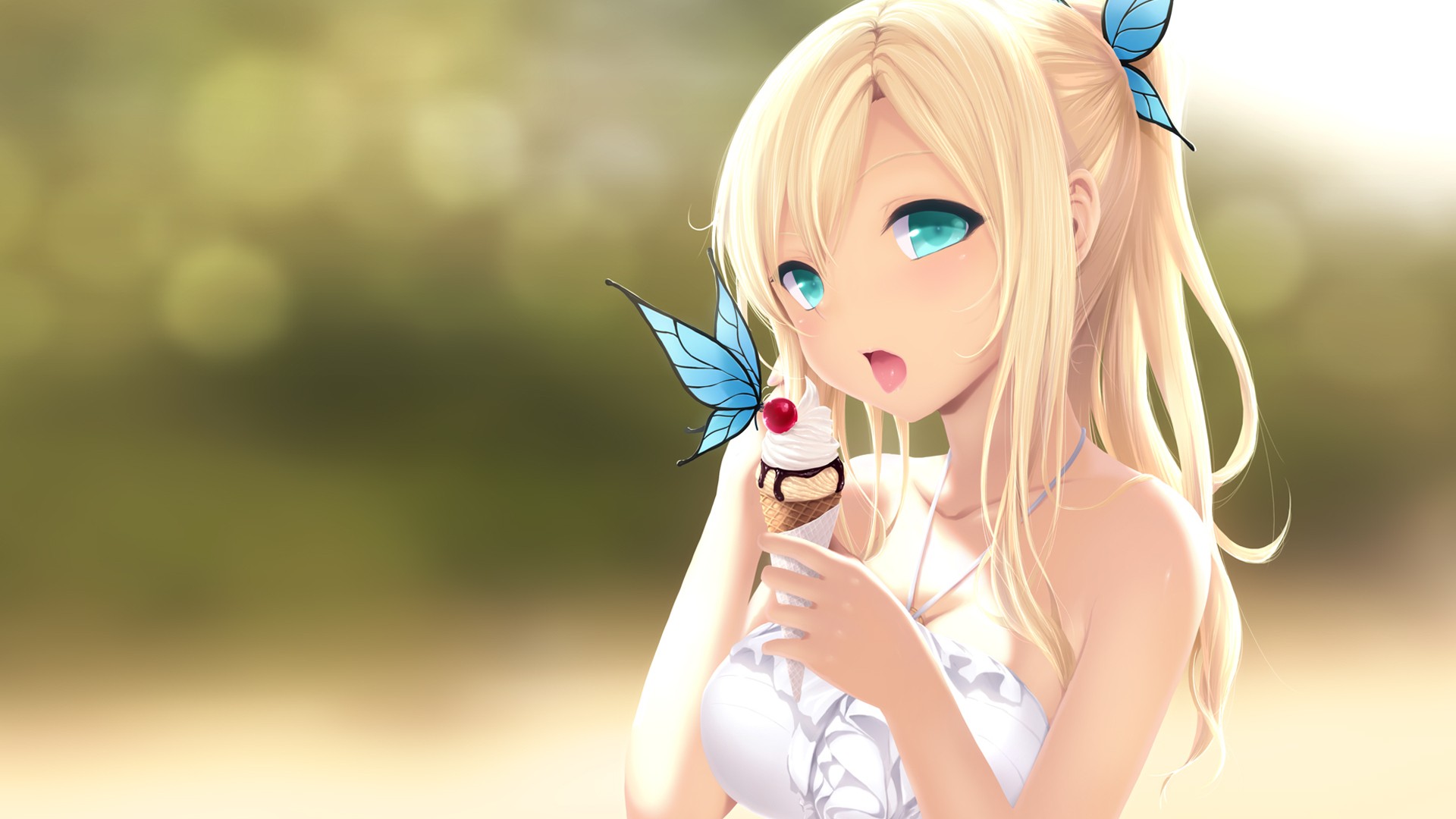 Anime Girls Kashiwazaki Sena Boku Wa Tomodachi Ga Sukunai Blonde Blue Eyes Soft Shading 1920x1080