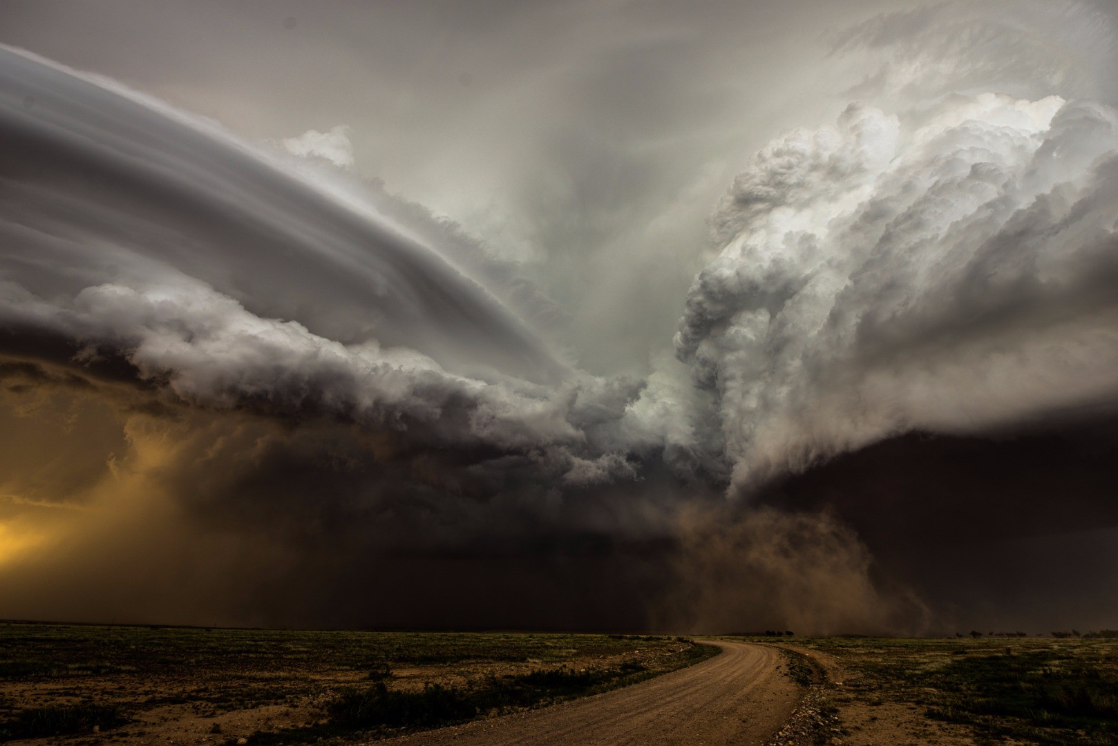 Nature Photography Landscape Storm Clouds Wind Dirt Road Supercell Nature 1618x1080