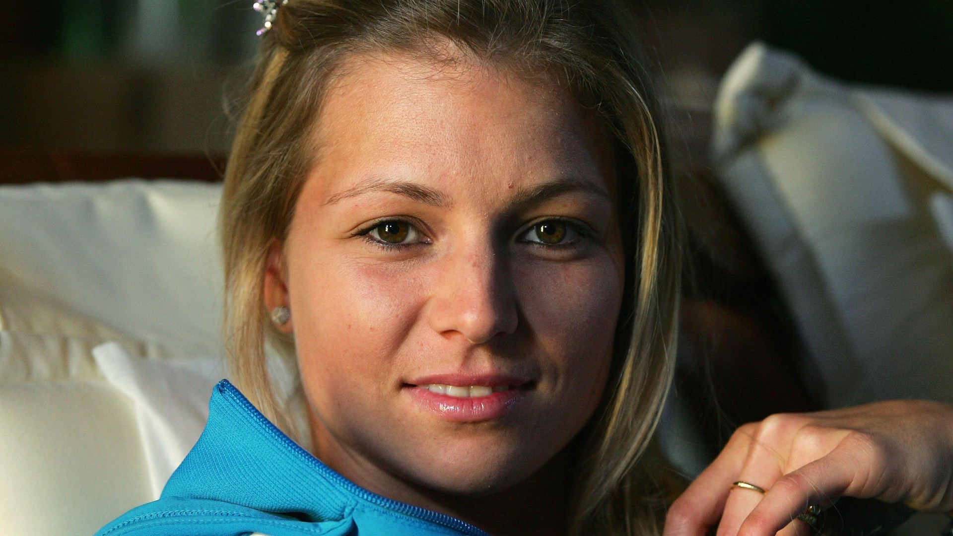 Maria Kirilenko Women Blonde Tennis Player Face Smiling 1920x1080
