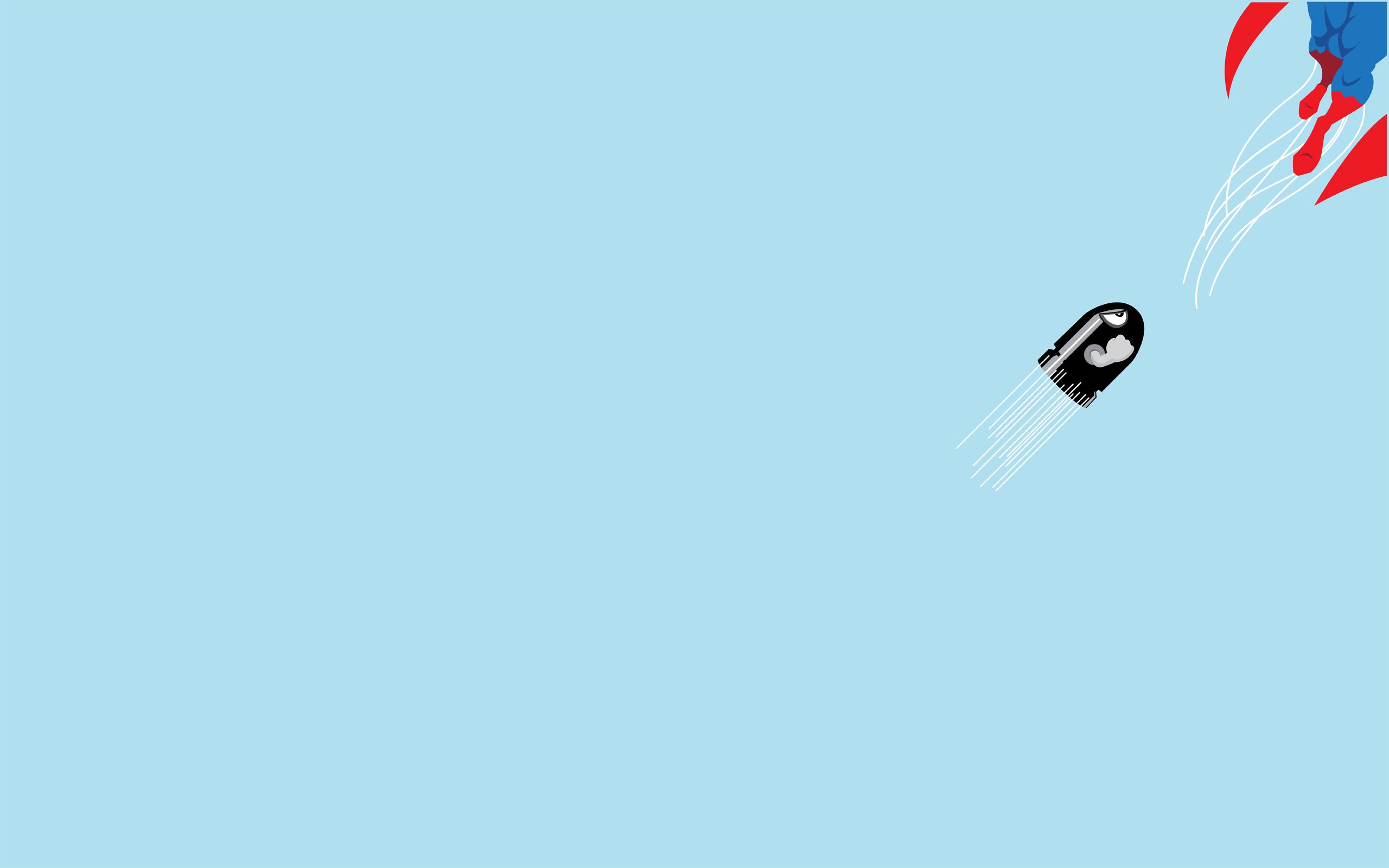 Superman Bullet Bill Minimalism 2560x1600