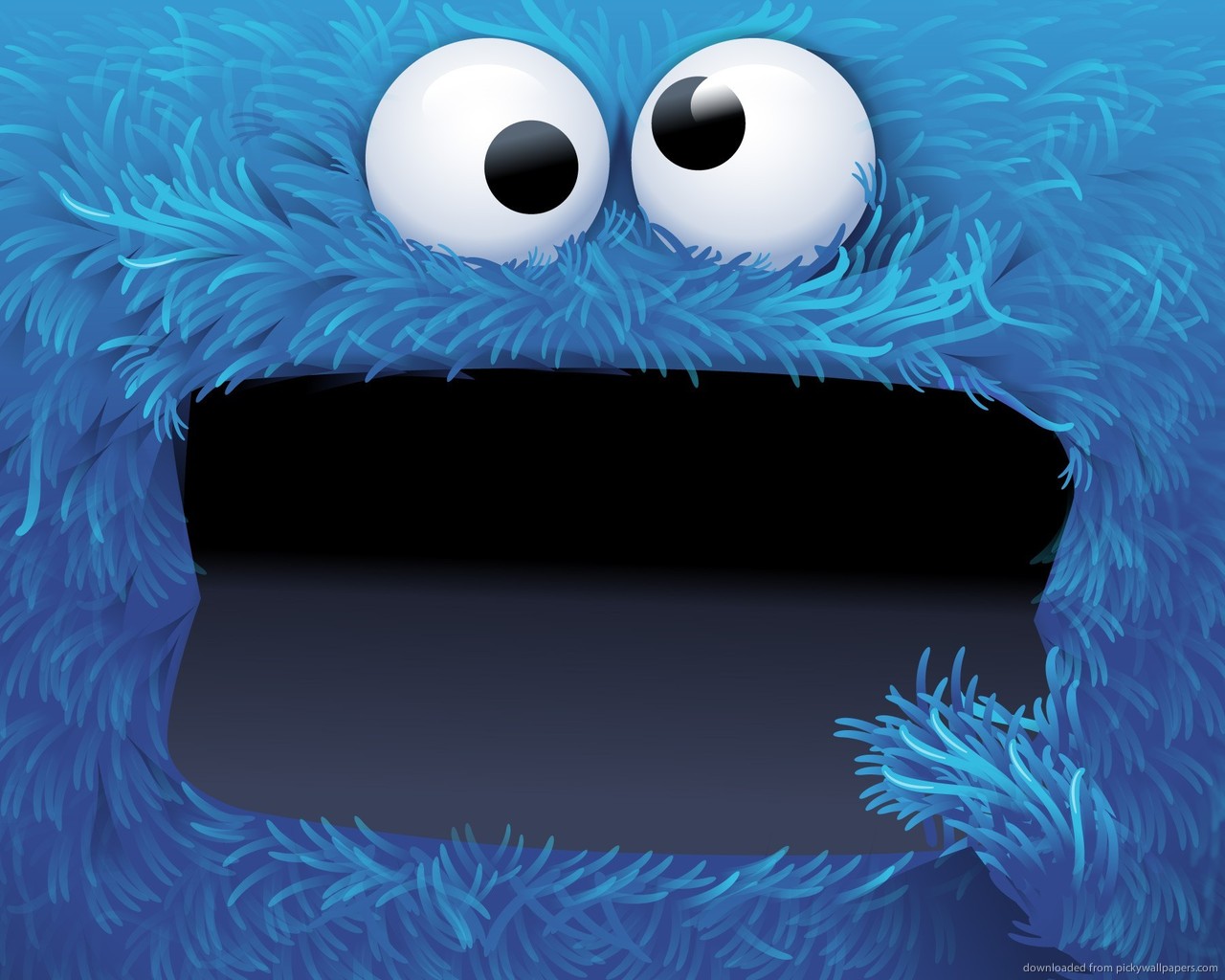 Cookie Monster Crazzy Sesame Street 1280x1024
