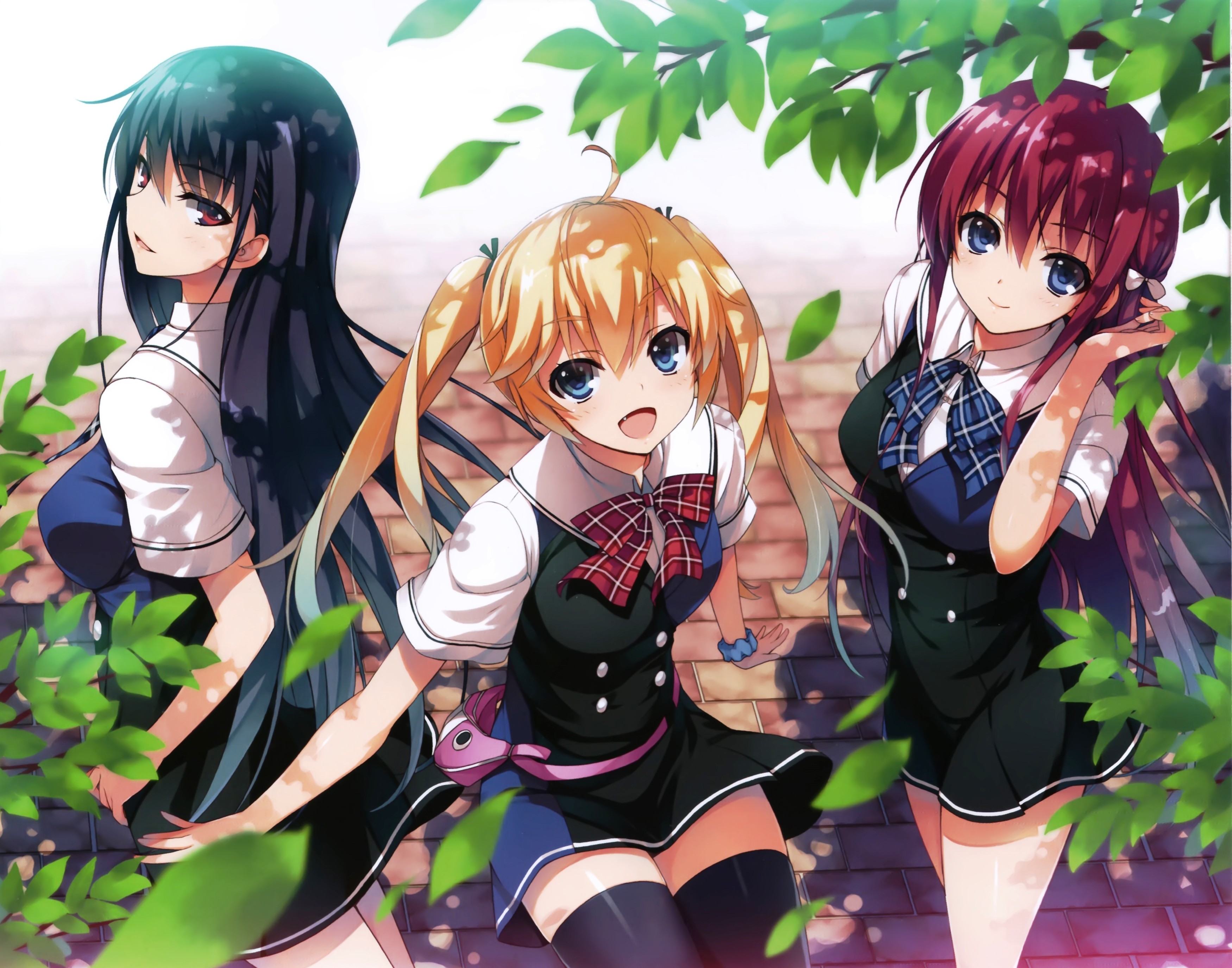 Anime Anime Girls Tomose Shunsaku Matsushima Michiru Sakaki Yumiko Suou Amane Grisaia No Kajitsu Sch 3500x2749