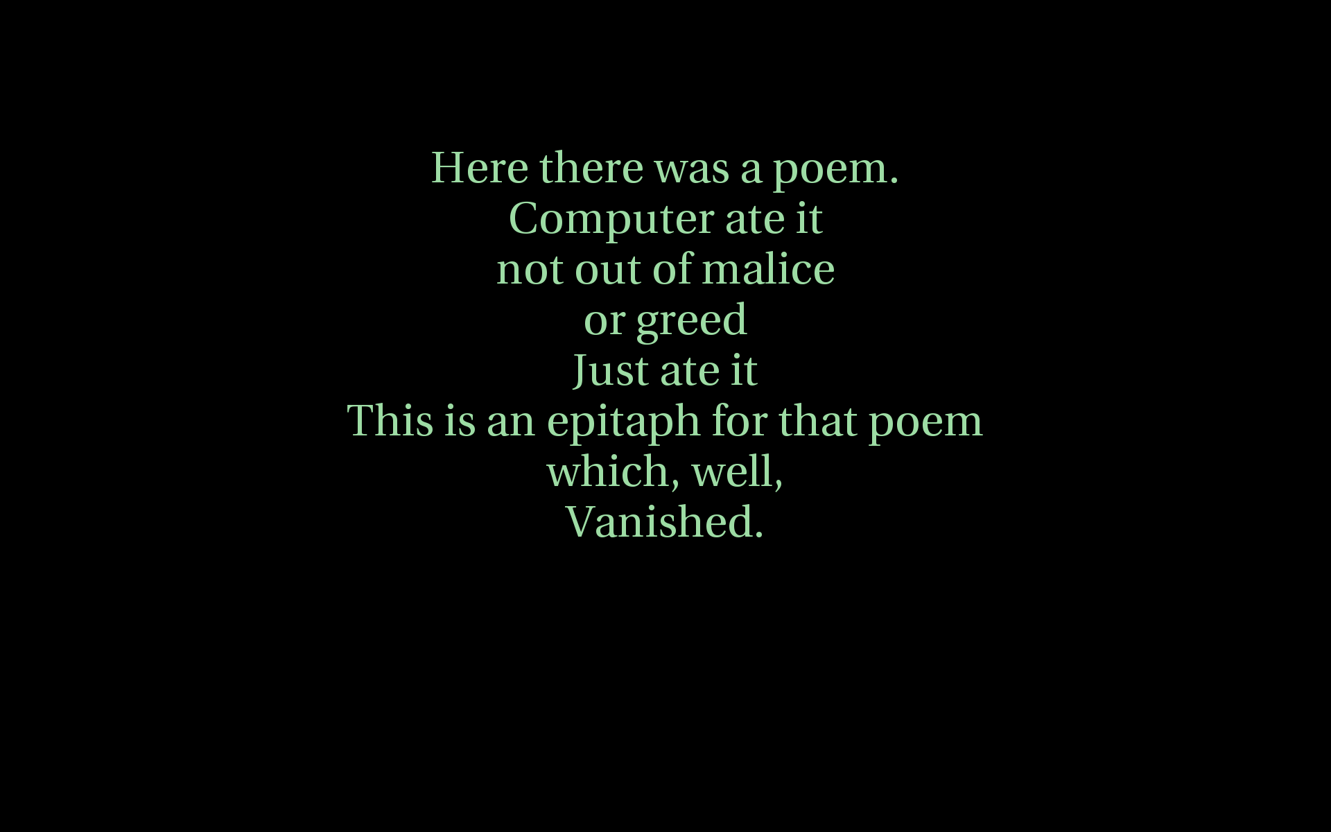 Poetry Humor Black Background Computer Writing 1920x1200
