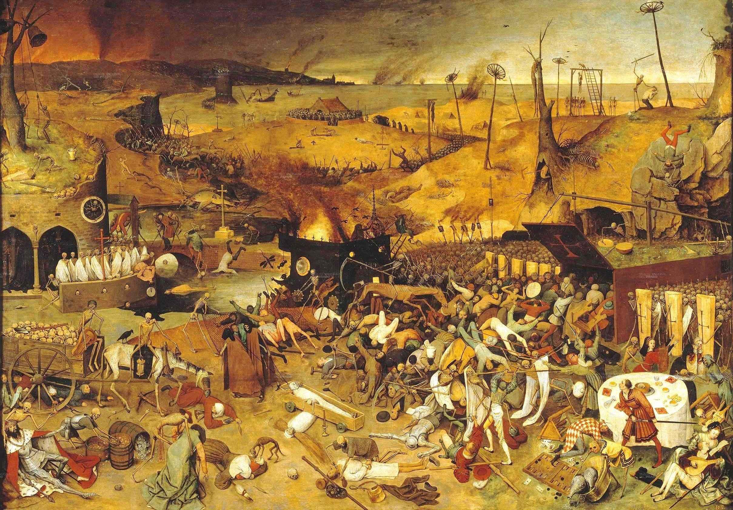 Pieter Bruegel Artwork Painting Medieval Skeleton Death Classic Art 2418x1683