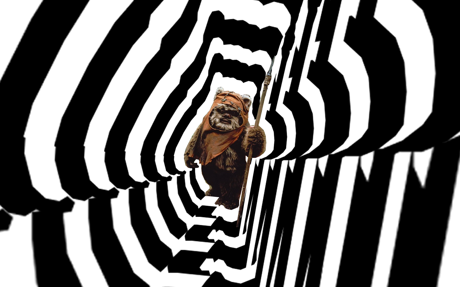 Psychedelic Star Wars Ewok Trippy Mind Teaser 1920x1200