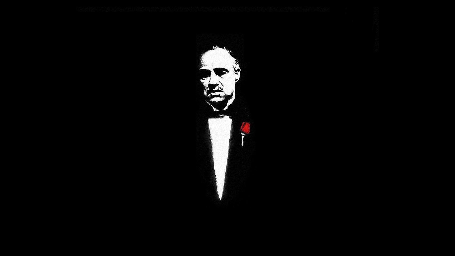 The Godfather Father Movies Minimalism Vito Corleone Selective Coloring 1920x1080