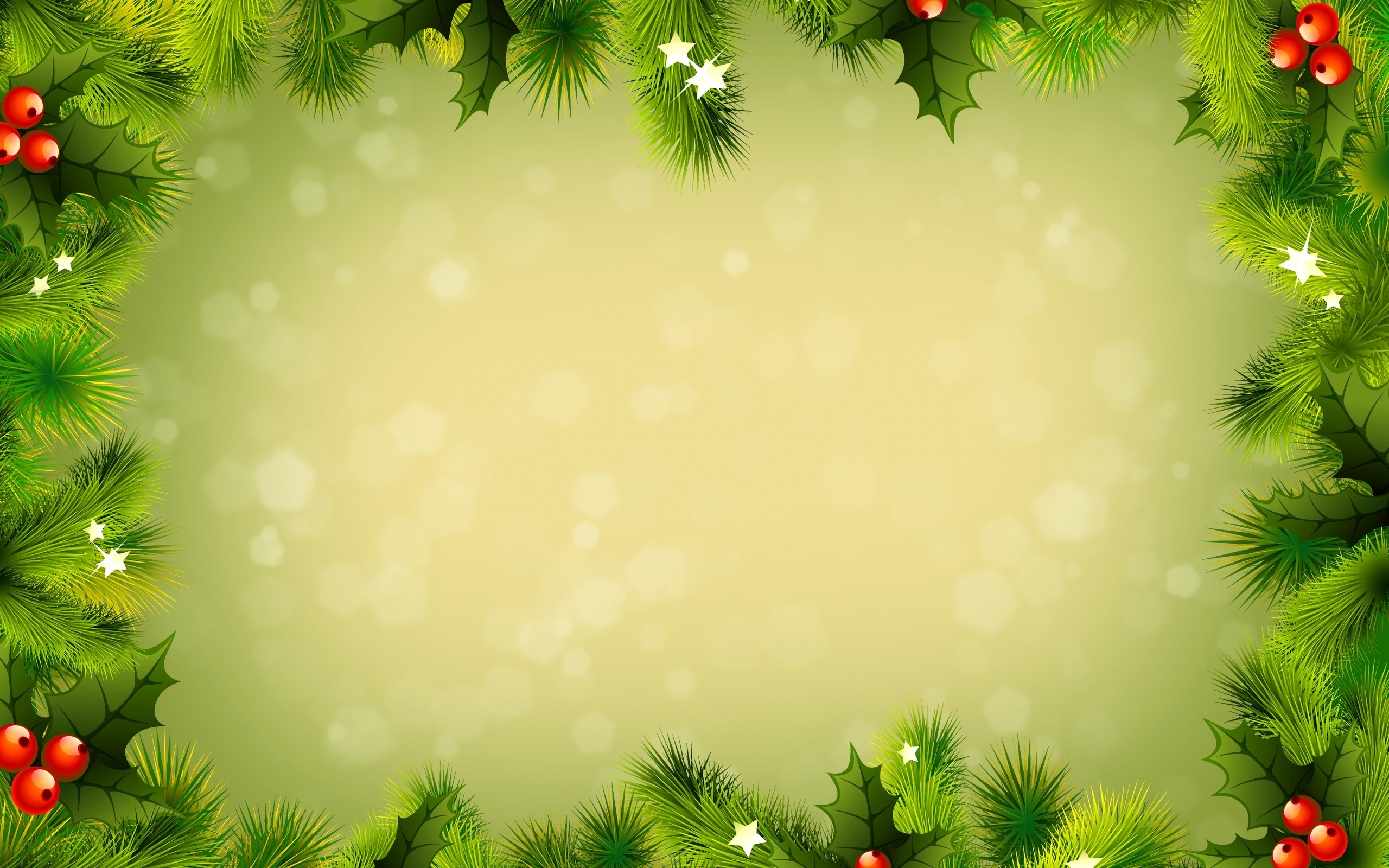Holiday Christmas Pine Berry 2560x1600