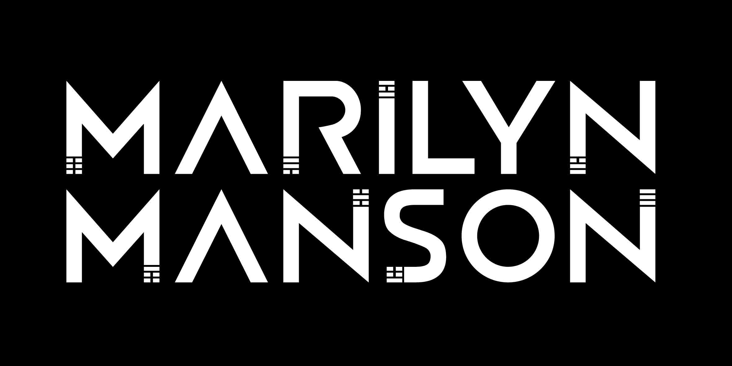 Marilyn Manson Typography Black Background Monochrome Music Simple Background Band Logo 2362x1181