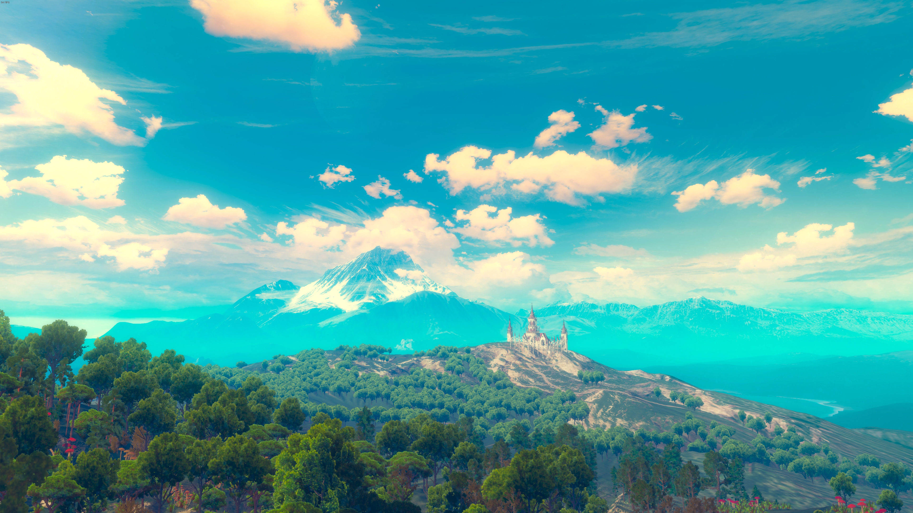 The Witcher 3 Wild Hunt The Witcher Landscape Video Games Sky Clouds Green Sunset Sun Happy Sweet Ar 3840x2160