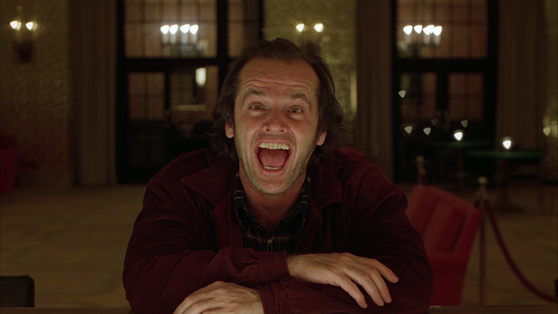 The Shining Laughing Jack Nicholson Stanley Kubrick 1920x1080