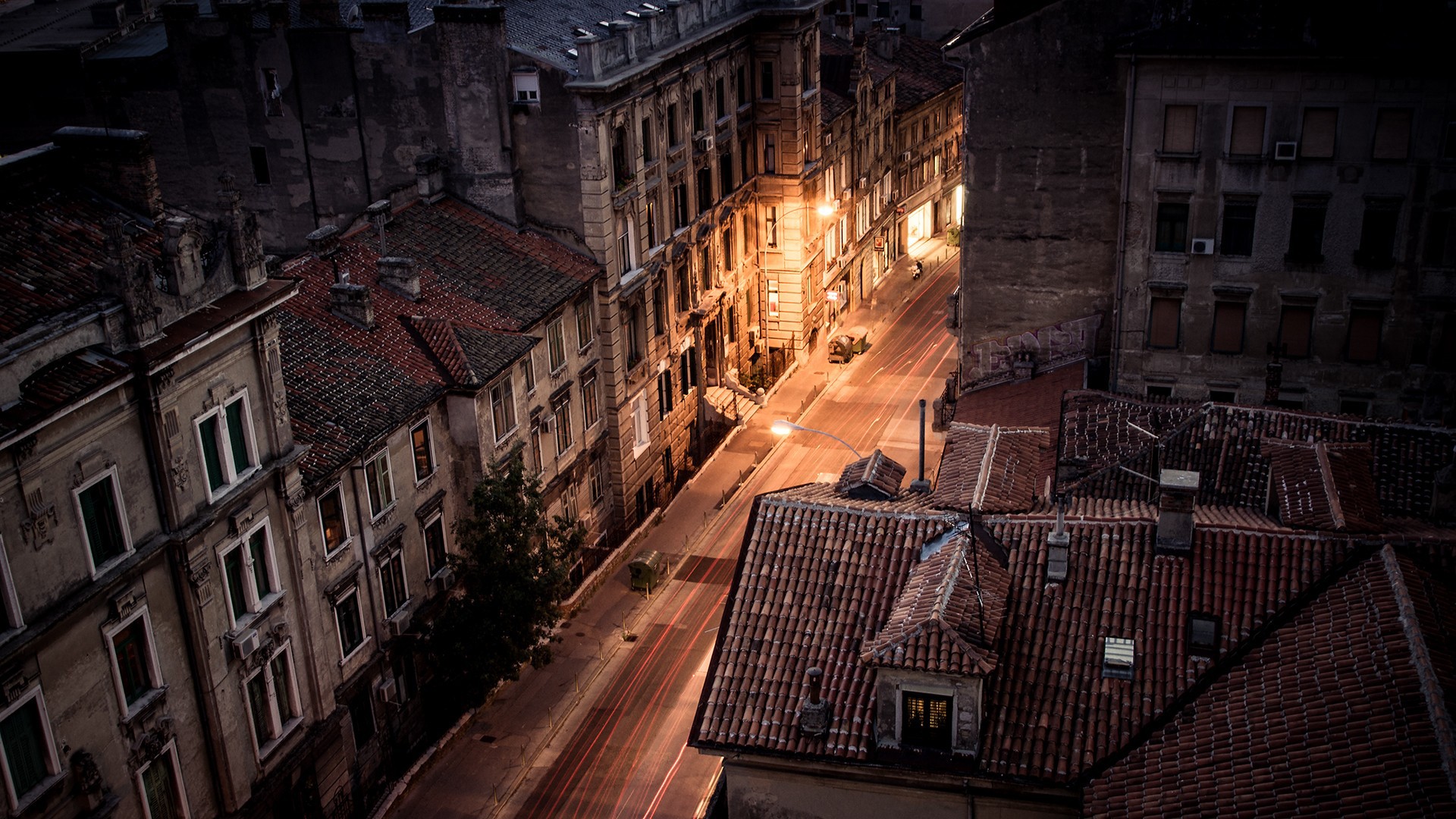 Cityscape Rijeka Croatia High Angle 1920x1080