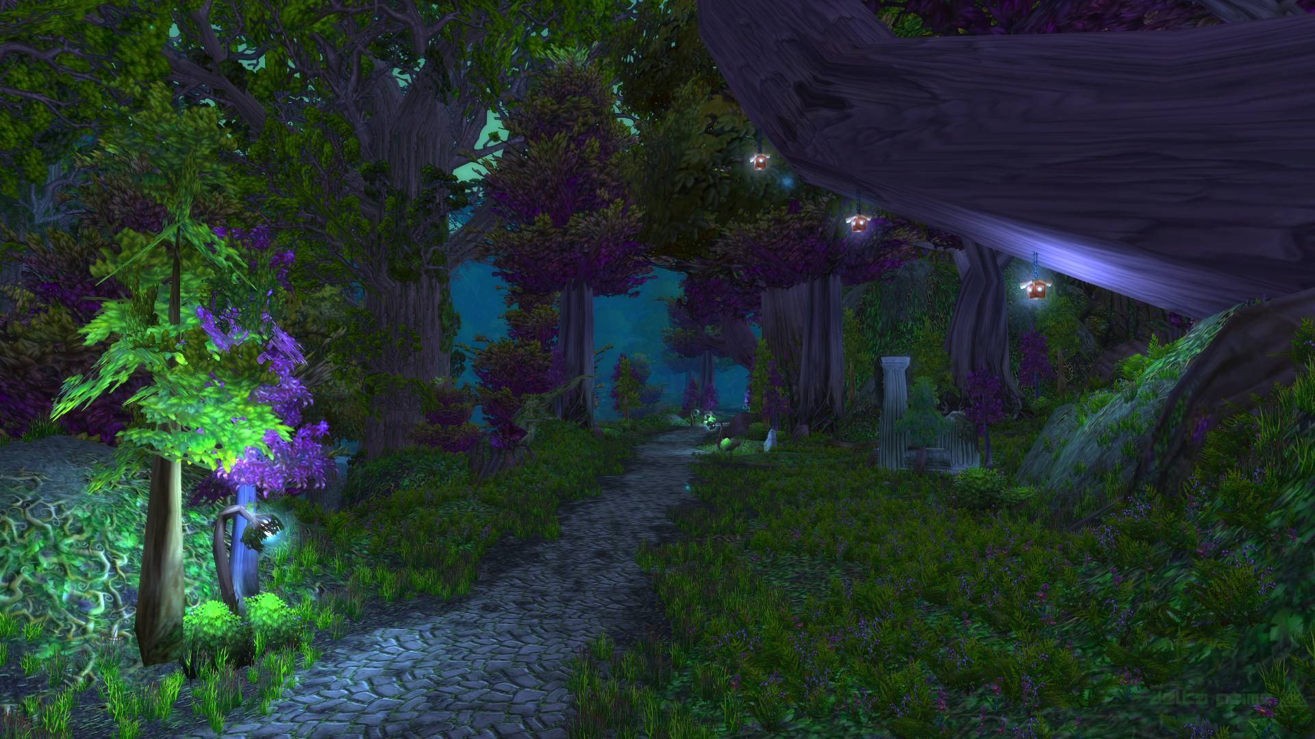 World Of Warcraft Ashenvale Night Elves Forest Alliance Horde 1920x1080