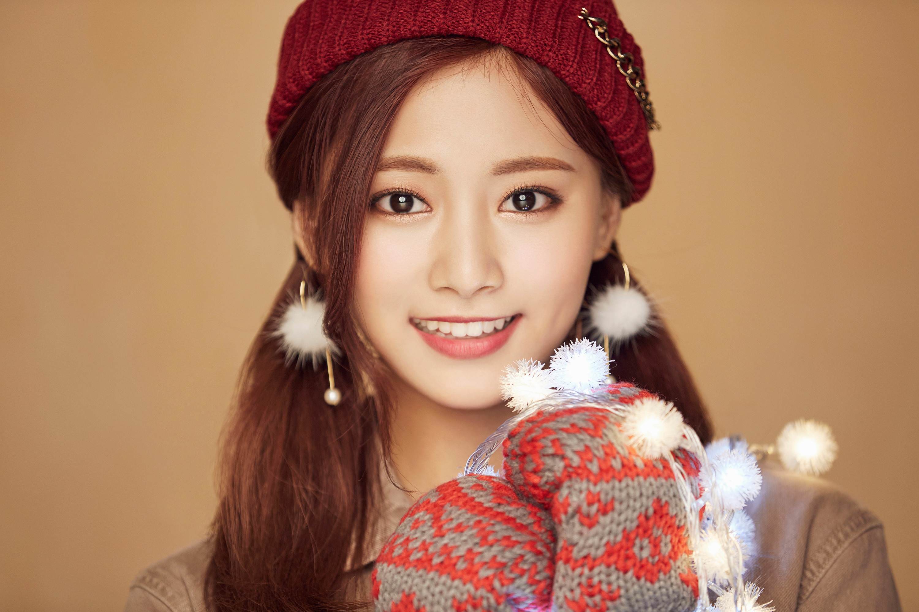 K Pop Twice Women Asian Singer Christmas Warm Colors Twice Tzuyu 3000x2000