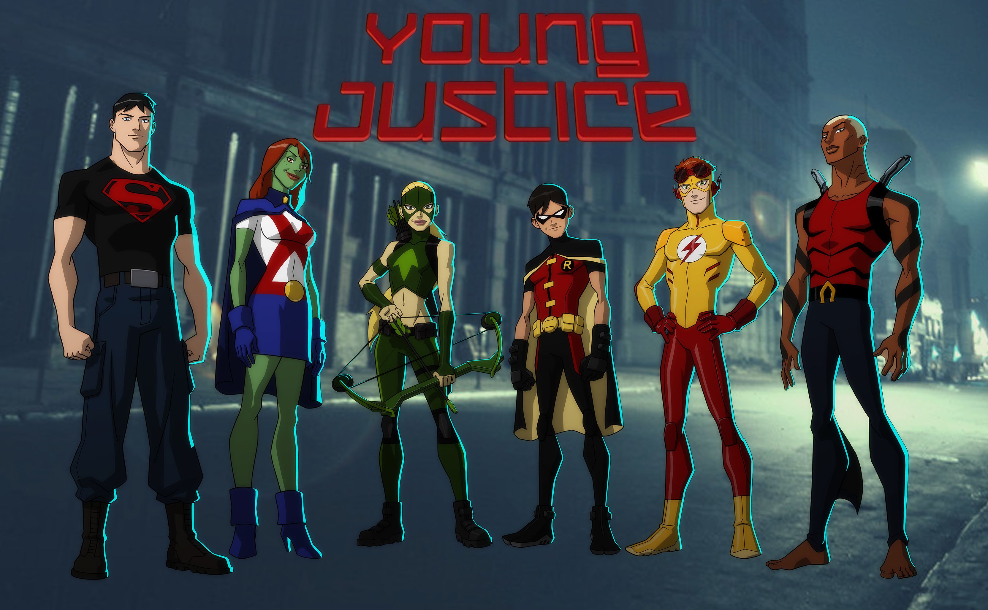 Young Justice Superboy Miss Martian Robin DC Comics Kid Flash Aquaman Arwyn Girl Boy Aqualad DC Comi 3328x2056