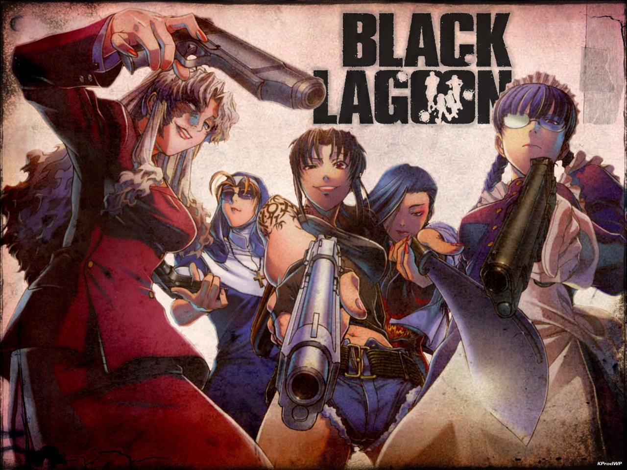 Black Lagoon Revy Roberta Balalaika Eda Shenhua Anime Girls 1280x960