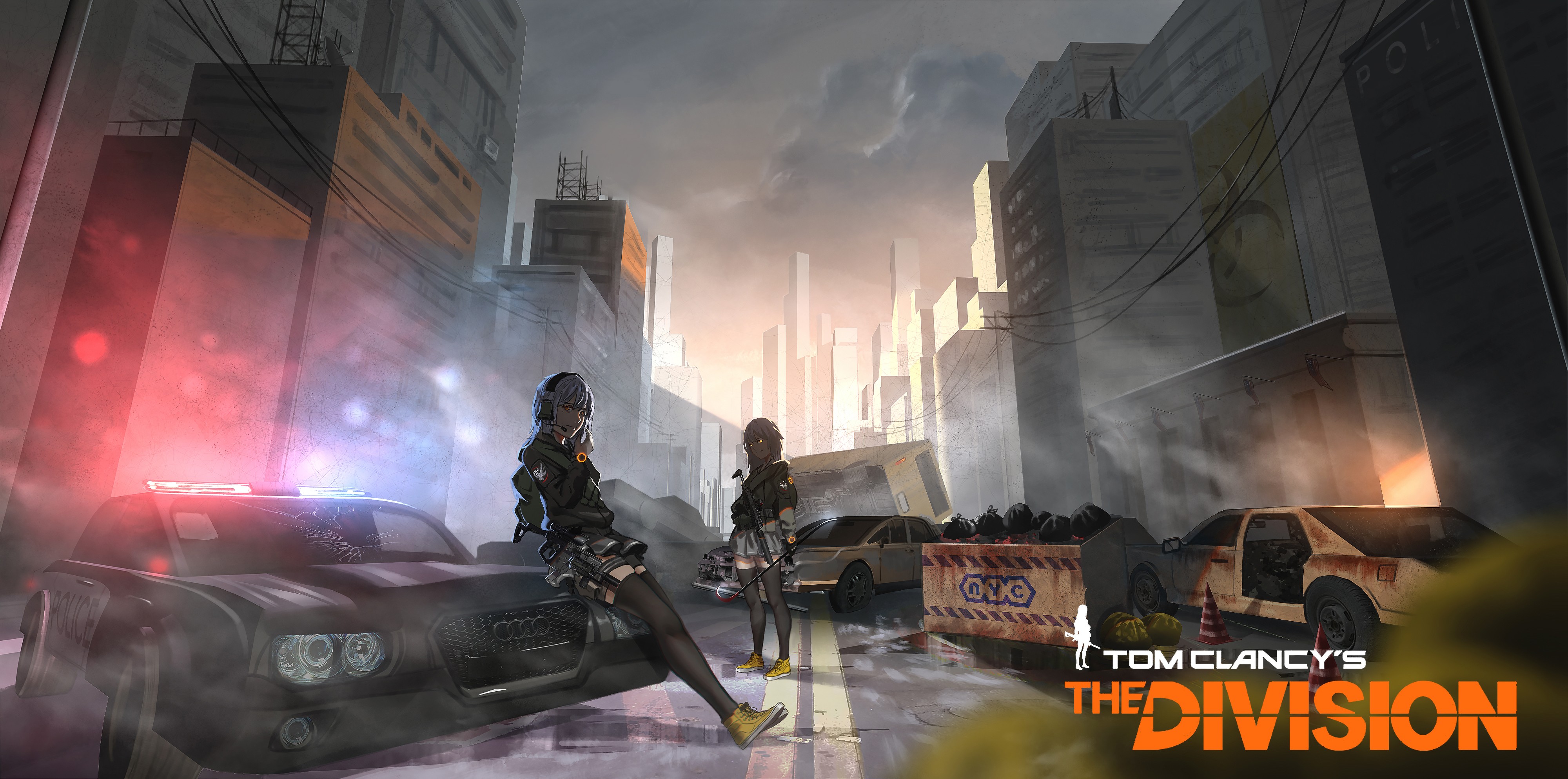 Anime Anime Girls Tom Clancys The Division Weapon Zettai Ryouiki Original Characters 4000x1989