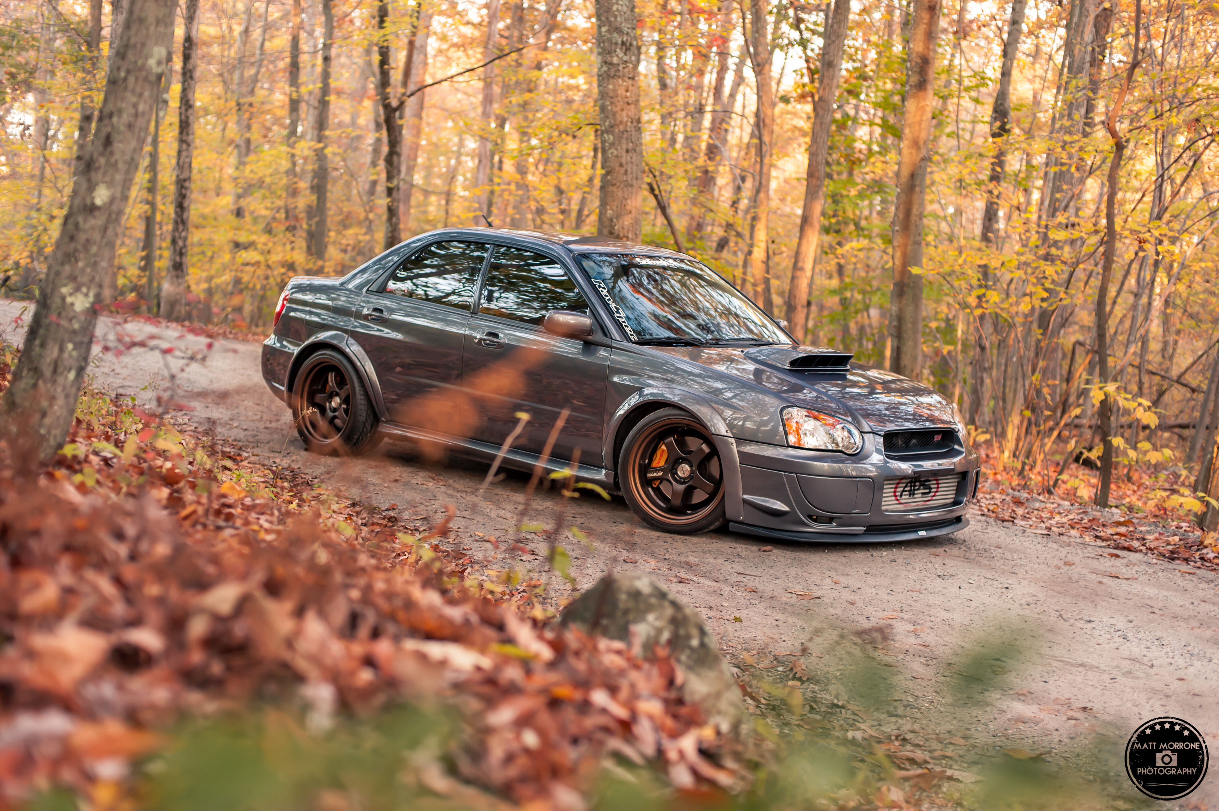 Subaru Impreza Subaru Impreza WRX STi Blobeye Car Vehicle Trees Fall Black Cars 4256x2832