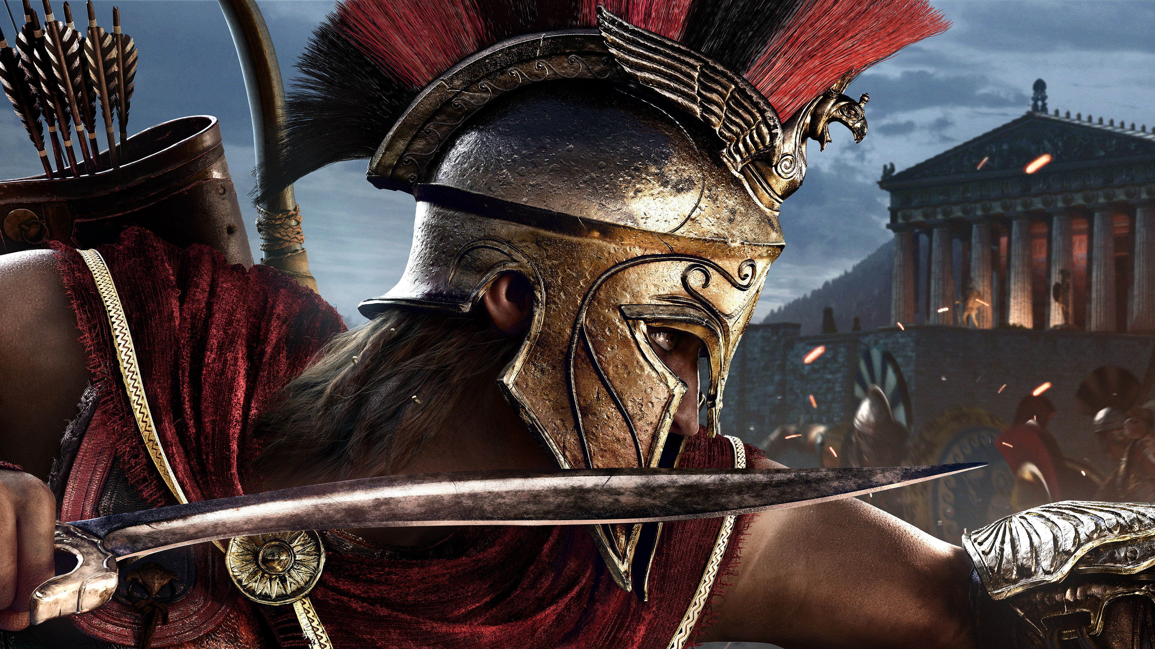 Video Games Spartans Greek Mythology Greece Assassins Creed Assassins Creed Odyssey Alexios 3840x2160