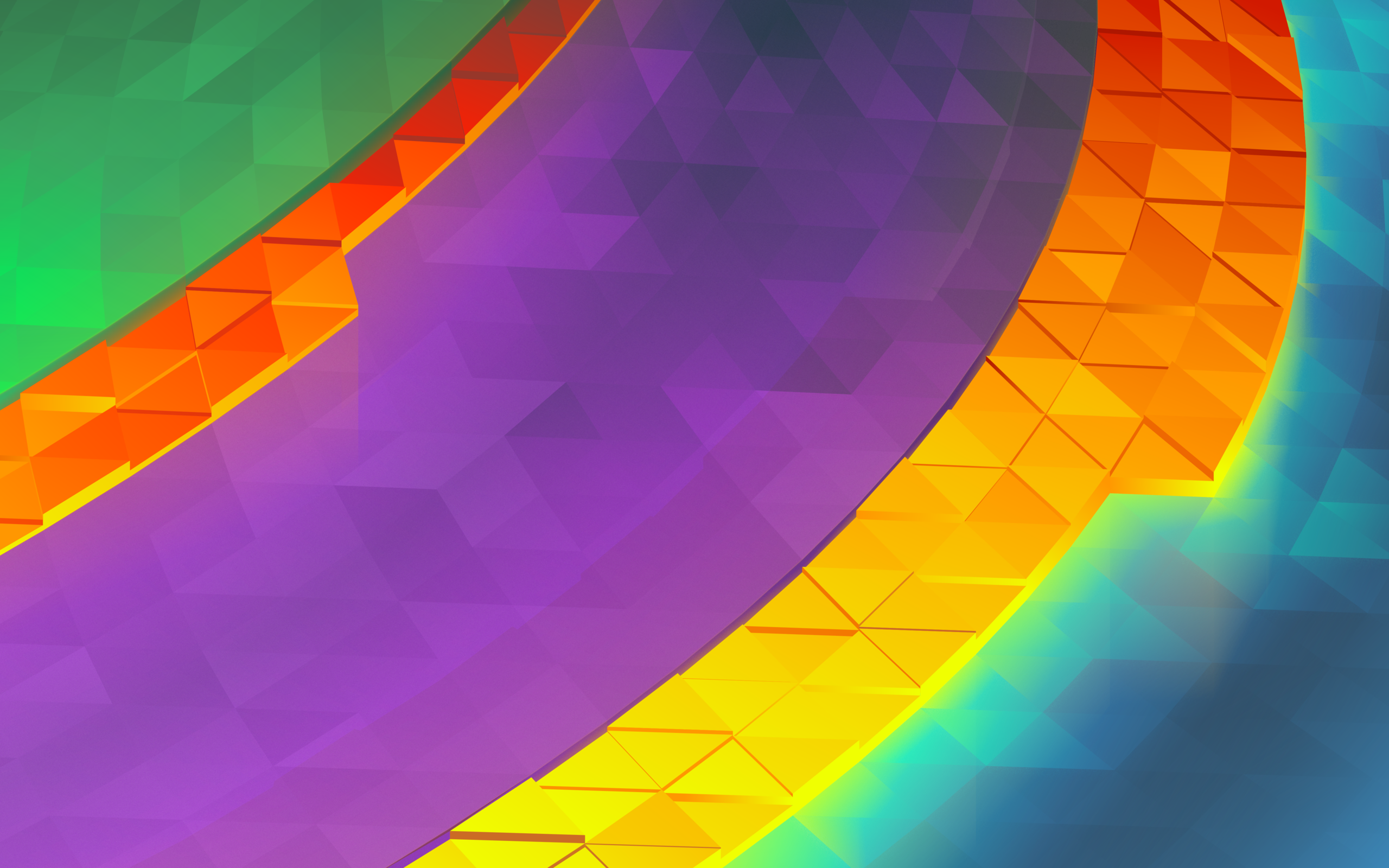 KDE Plasma Colorful Triangle 2560x1600