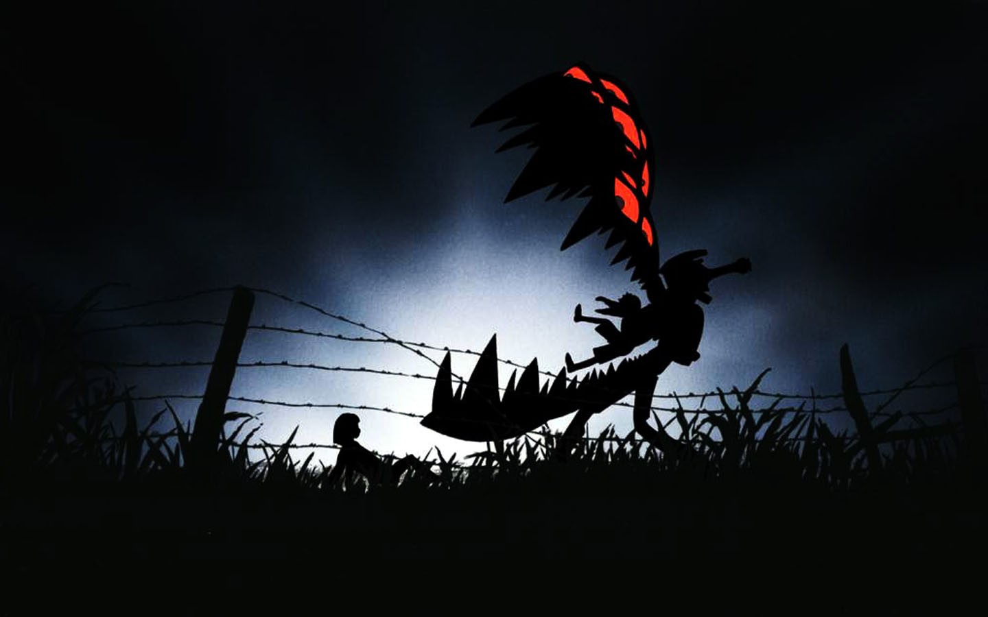 FLCL Canti Anime Fence Dark 1440x900