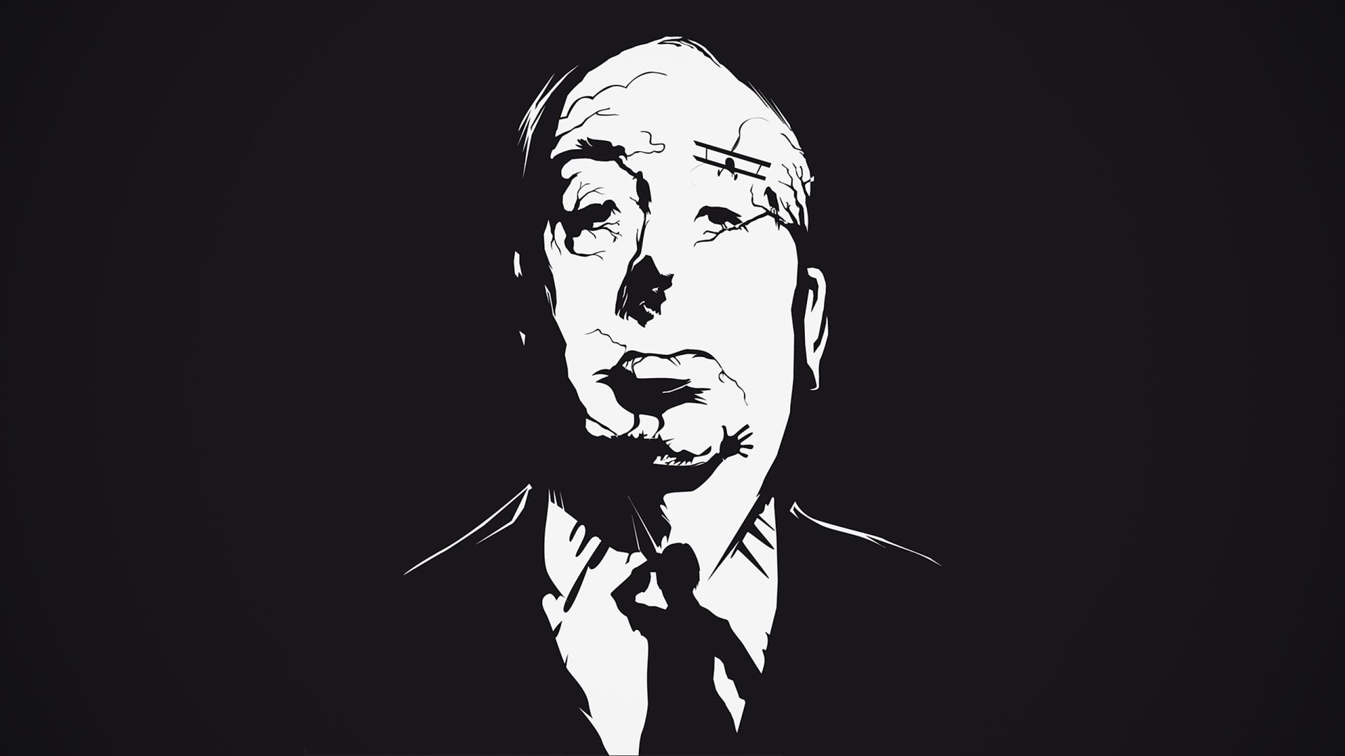 Minimalism Alfred Hitchcock 1920x1080