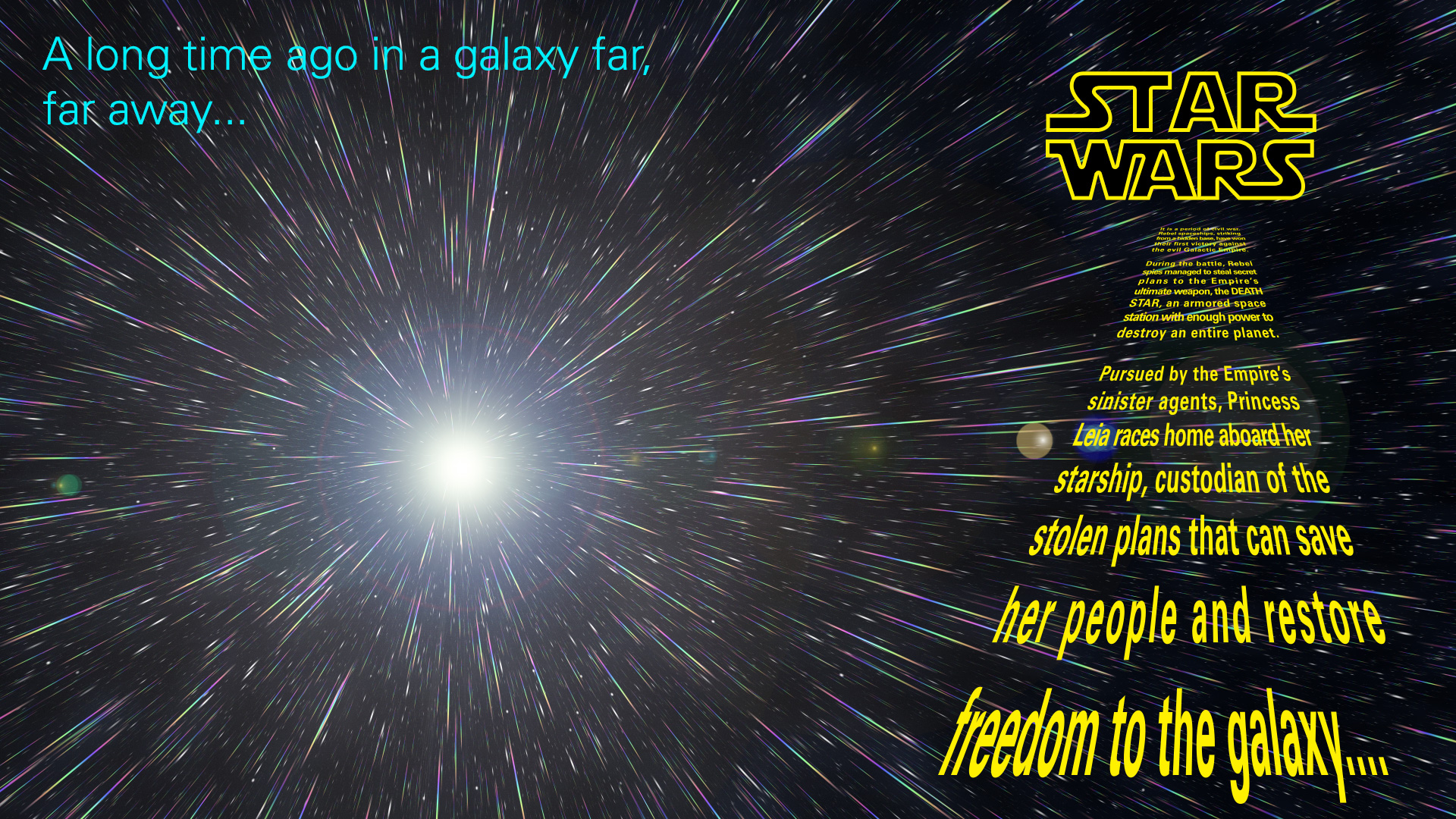 Star Wars A New Hope Science Fiction Stars Movies 1920x1080