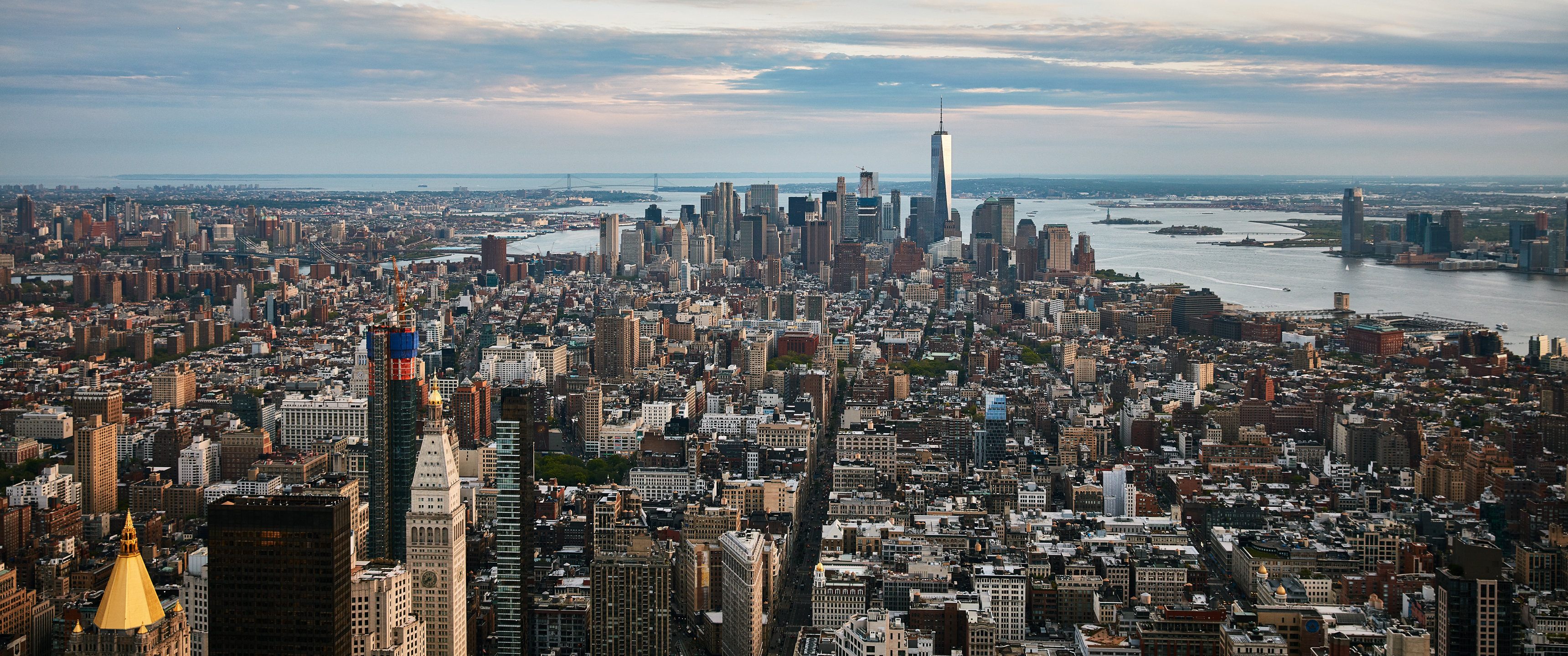 City Cityscape Building Skyscraper New York City USA Manhattan One World Trade Center 3440x1440