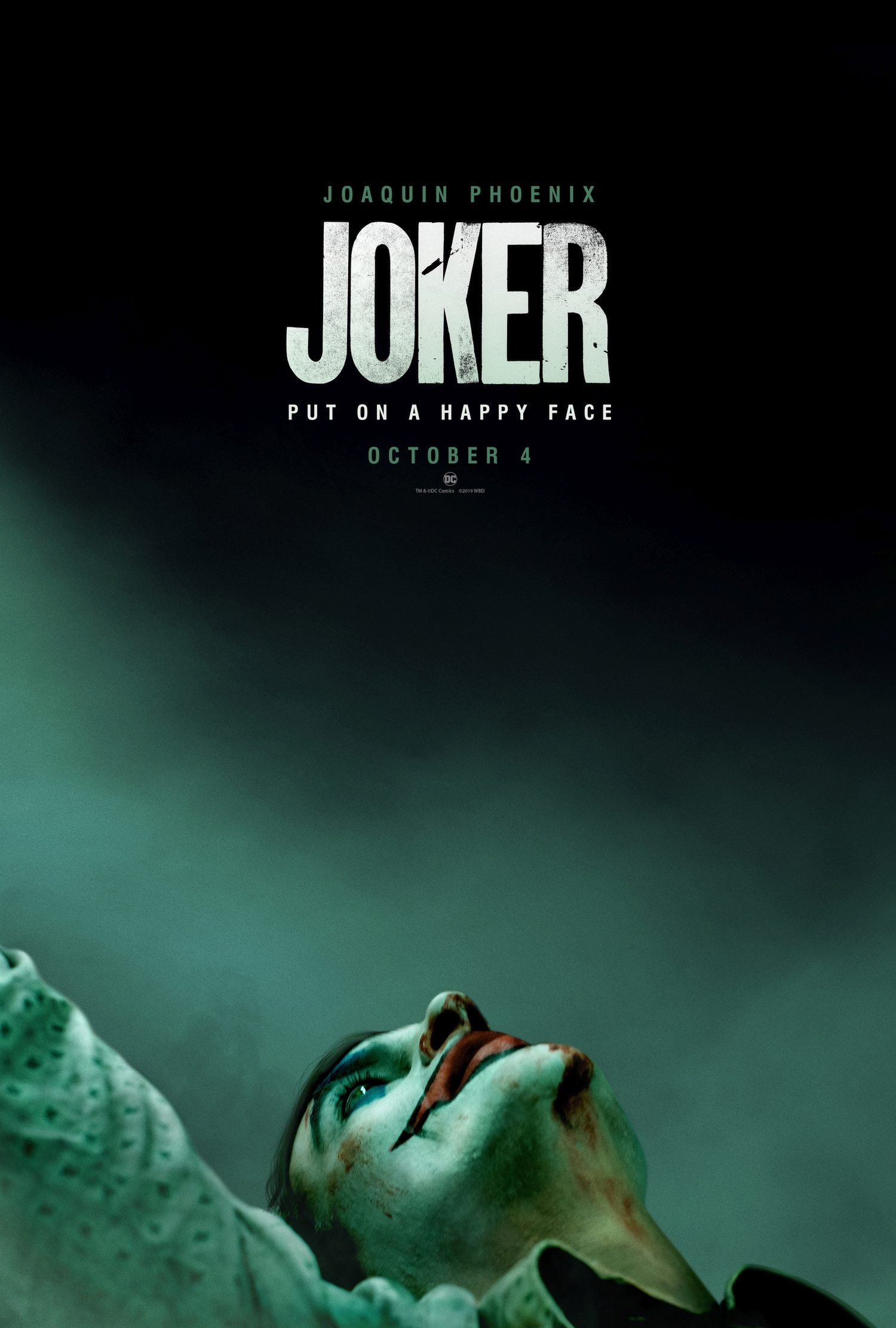 Joker 2019 Movie Joker Joaquin Phoenix Men Makeup Movie Poster DC Comics 1500x2223
