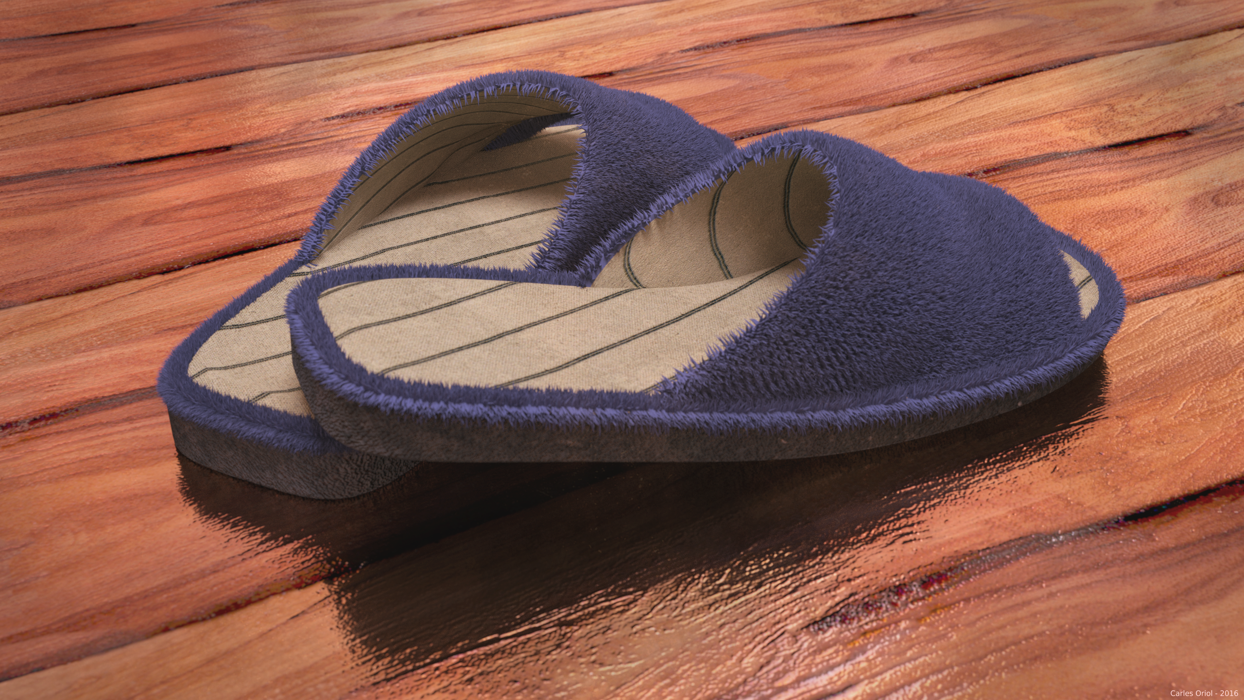 Wooden Surface Slippers Wood Flooring 2560x1440