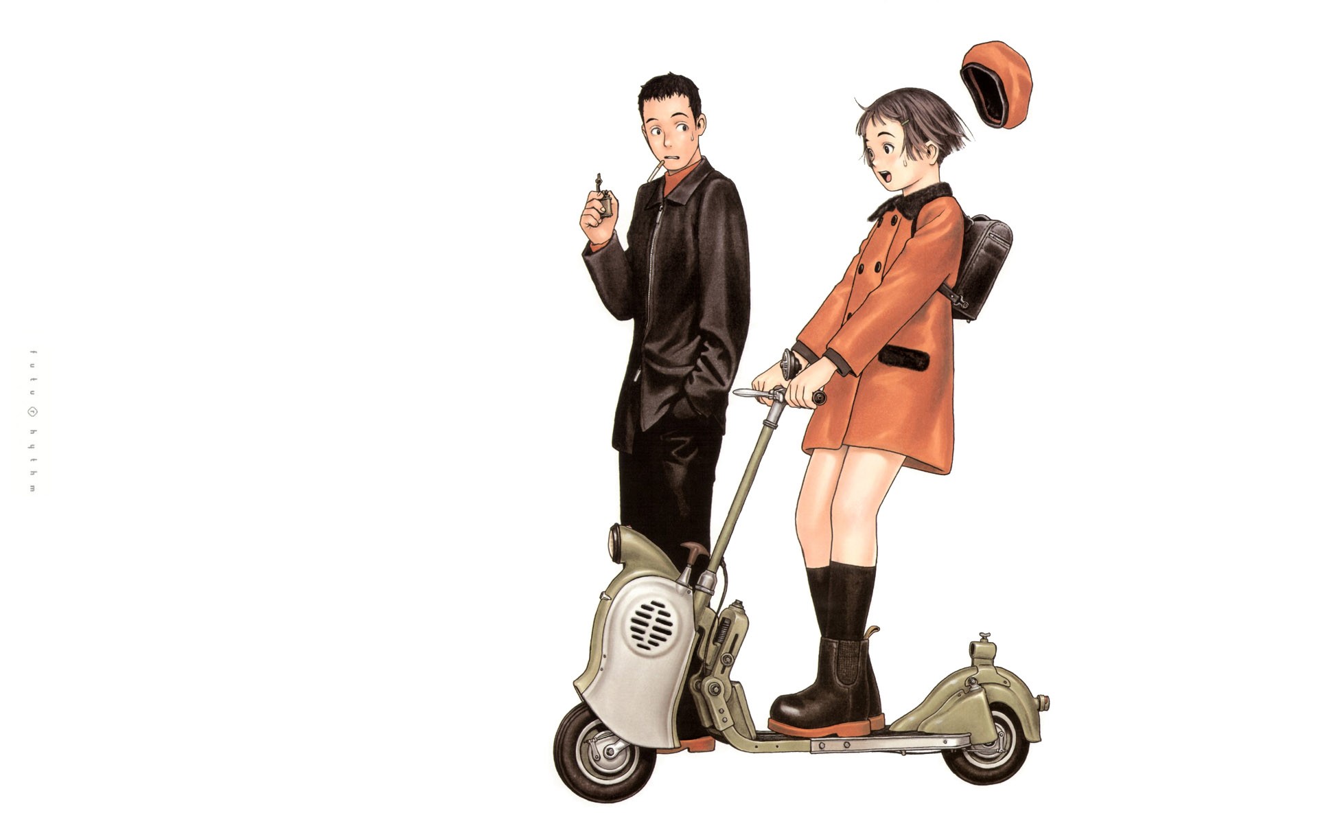 Murata Range Original Characters Simple Background Vehicle Anime Anime Girls Anime Boys 1920x1200