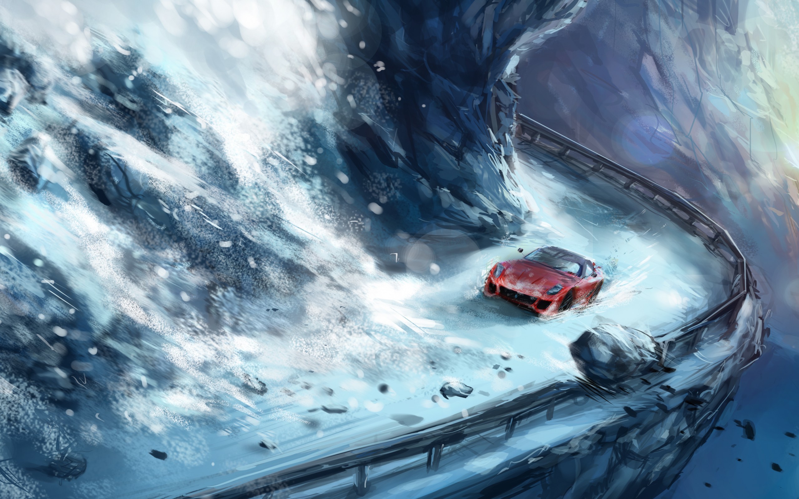 Artwork Cliff Ferrari Ferrari 599XX Snow Cyan 2560x1600