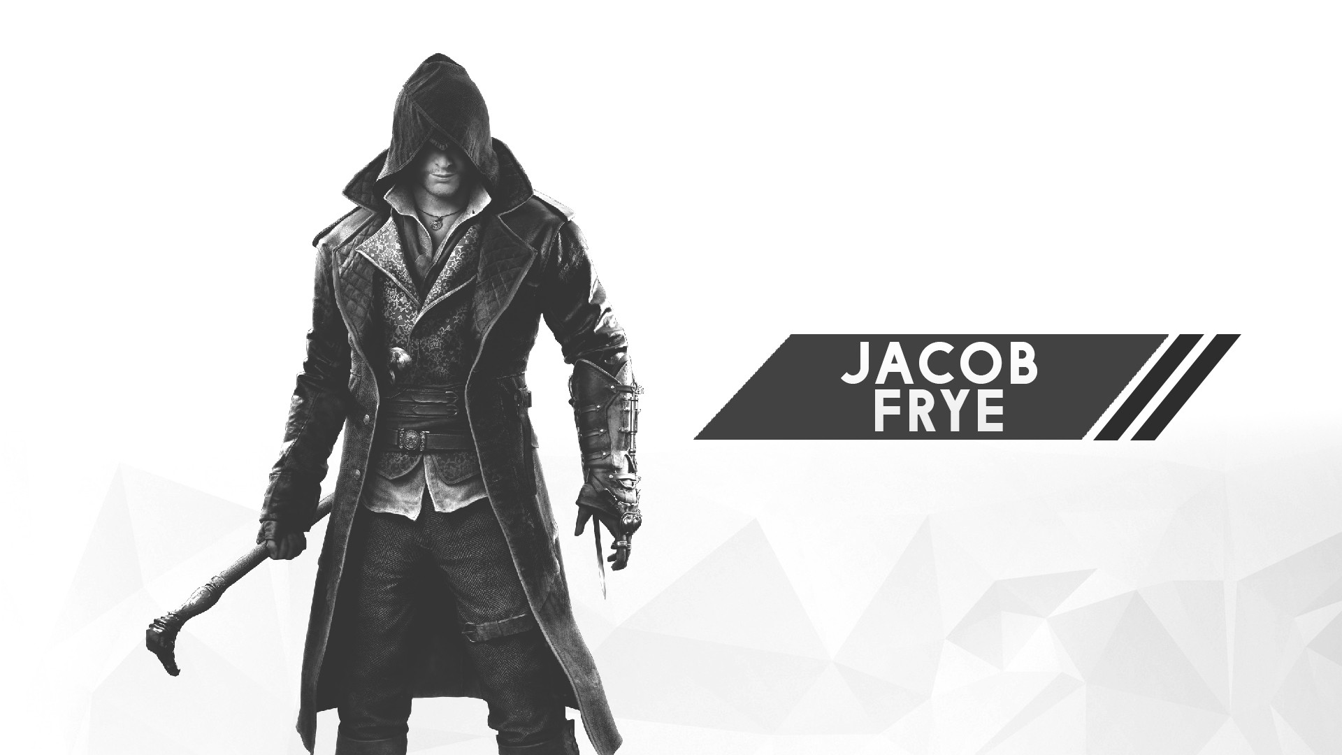 Assassins Creed Digital Art Minimalism White White Background Video Games Jacob Frye Assassins Creed 1920x1080