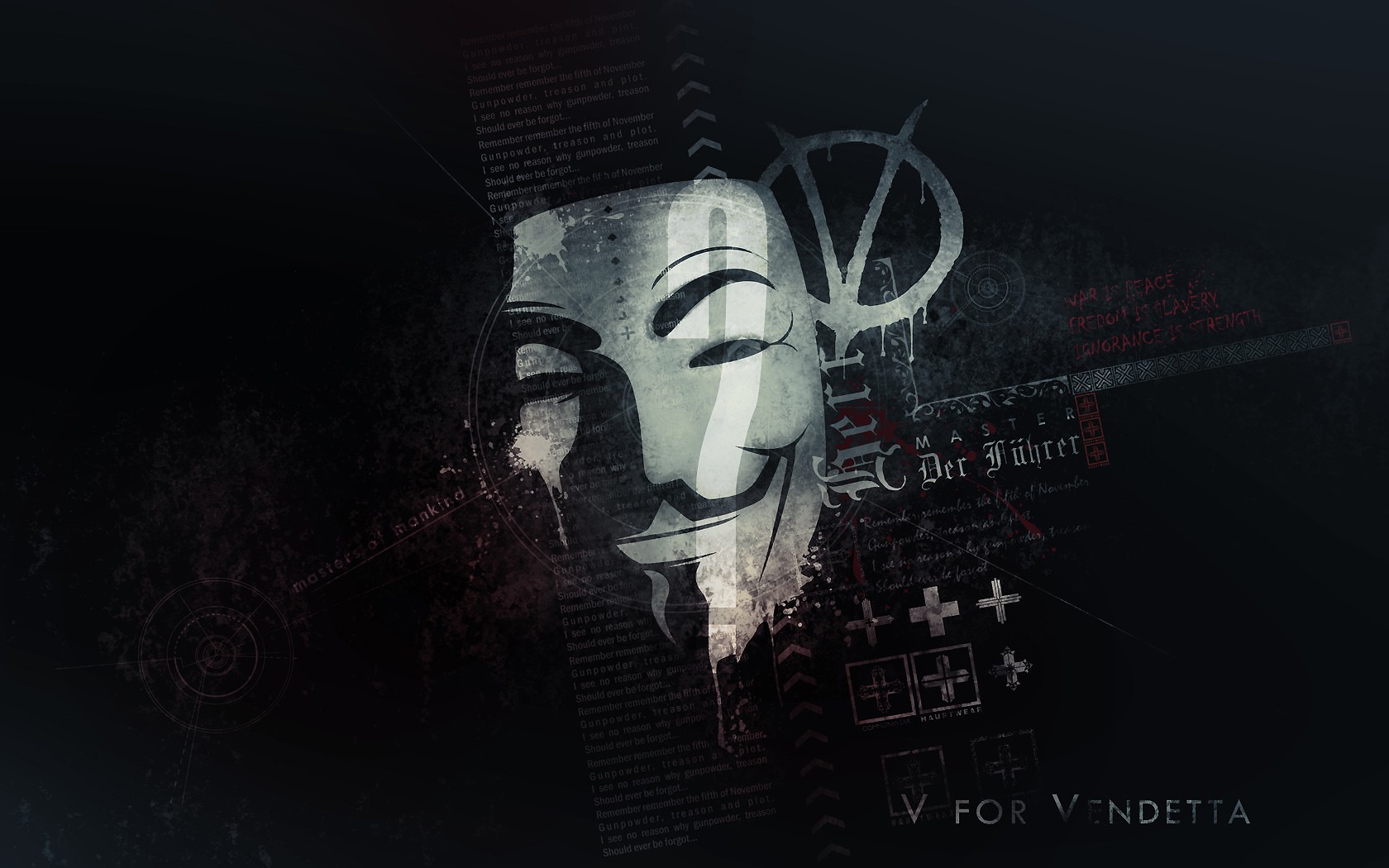 V For Vendetta Anonymous Guy Fawkes Mask Guy Fawkes Mask 1680x1050