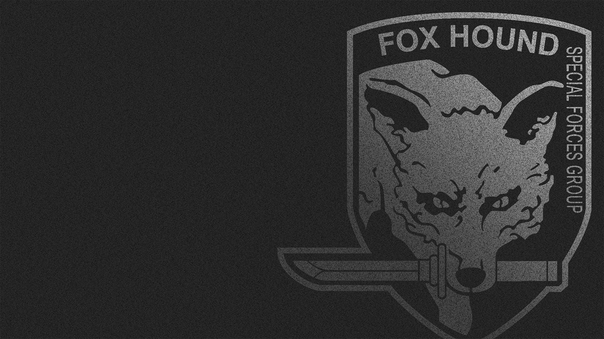 Metal Gear Solid FOXHOUND Gray Coat Of Arms Simple Background 1920x1080