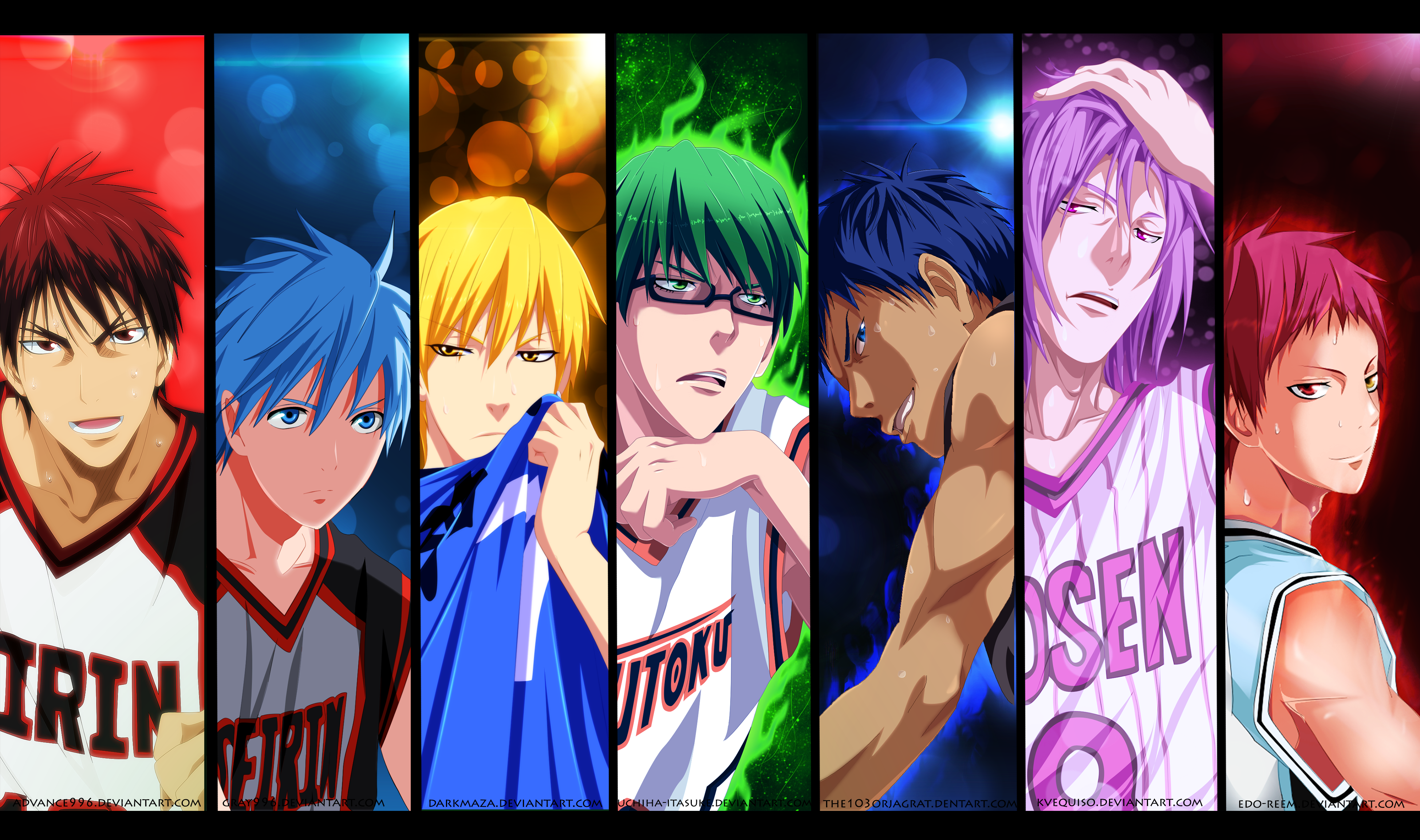 Kuroko No Basket Basketball Collage Colorful Anime Boys Anime 3900x2308