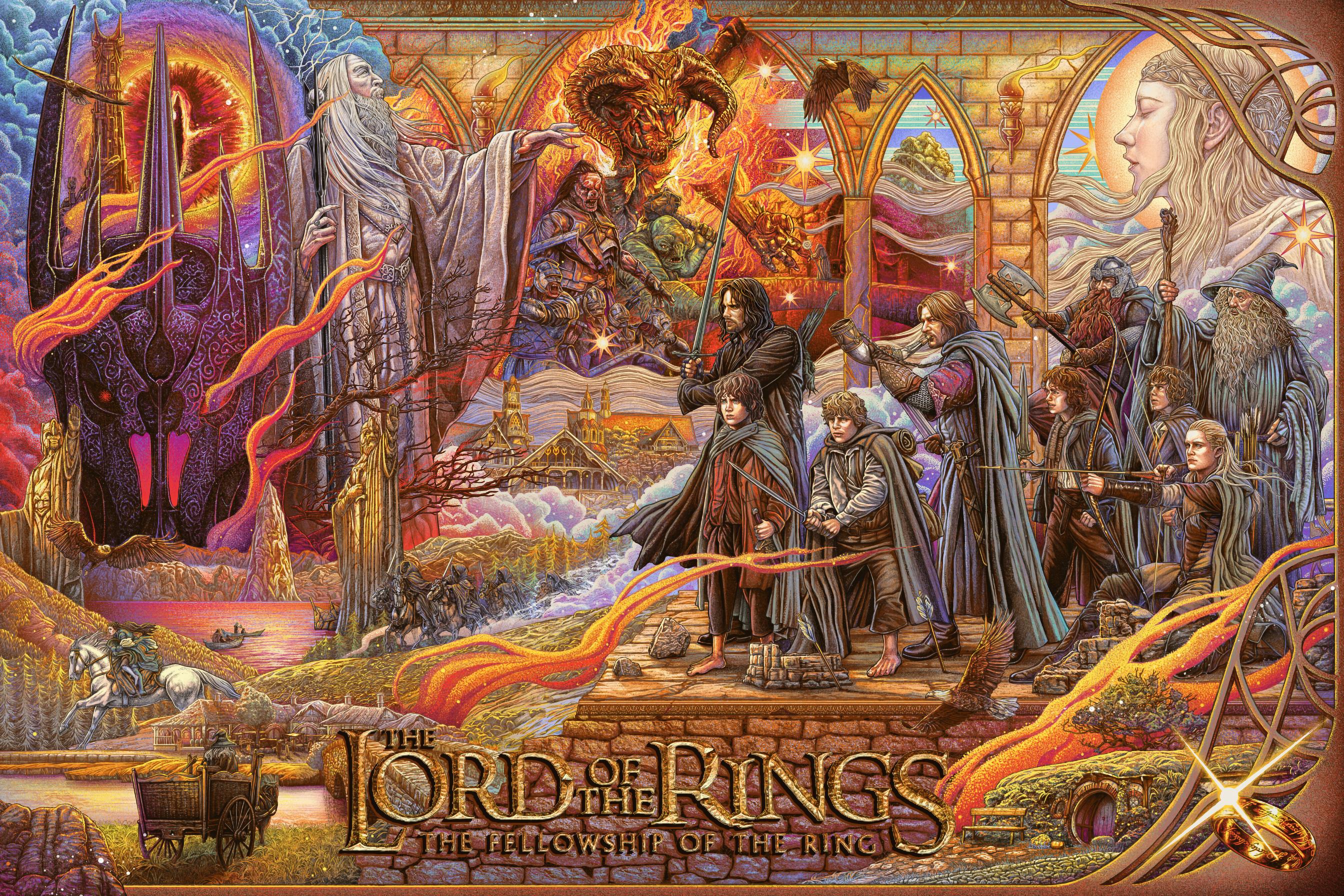The Lord Of The Rings The Lord Of The Rings The Fellowship Of The Ring Artwork Fantasy Art Movies Up 2688x1792