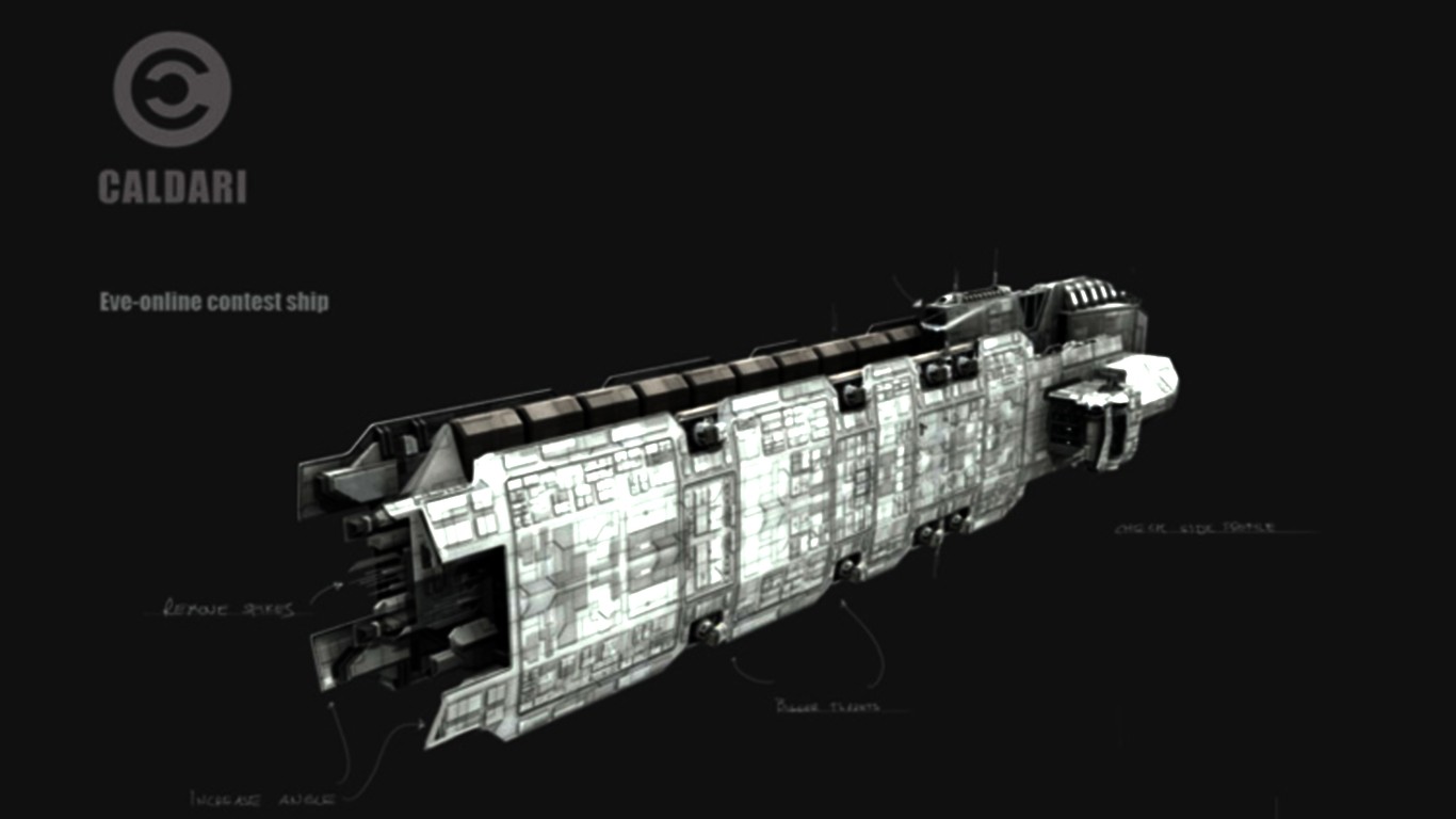 EVE Online Spaceship Caldari 1366x768
