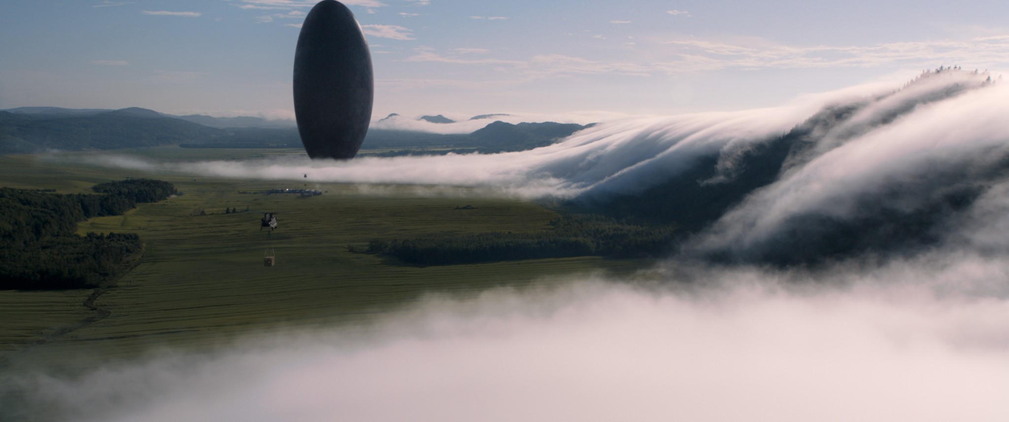 Arrival Movies Spaceship Landscape Science Fiction 2048x858