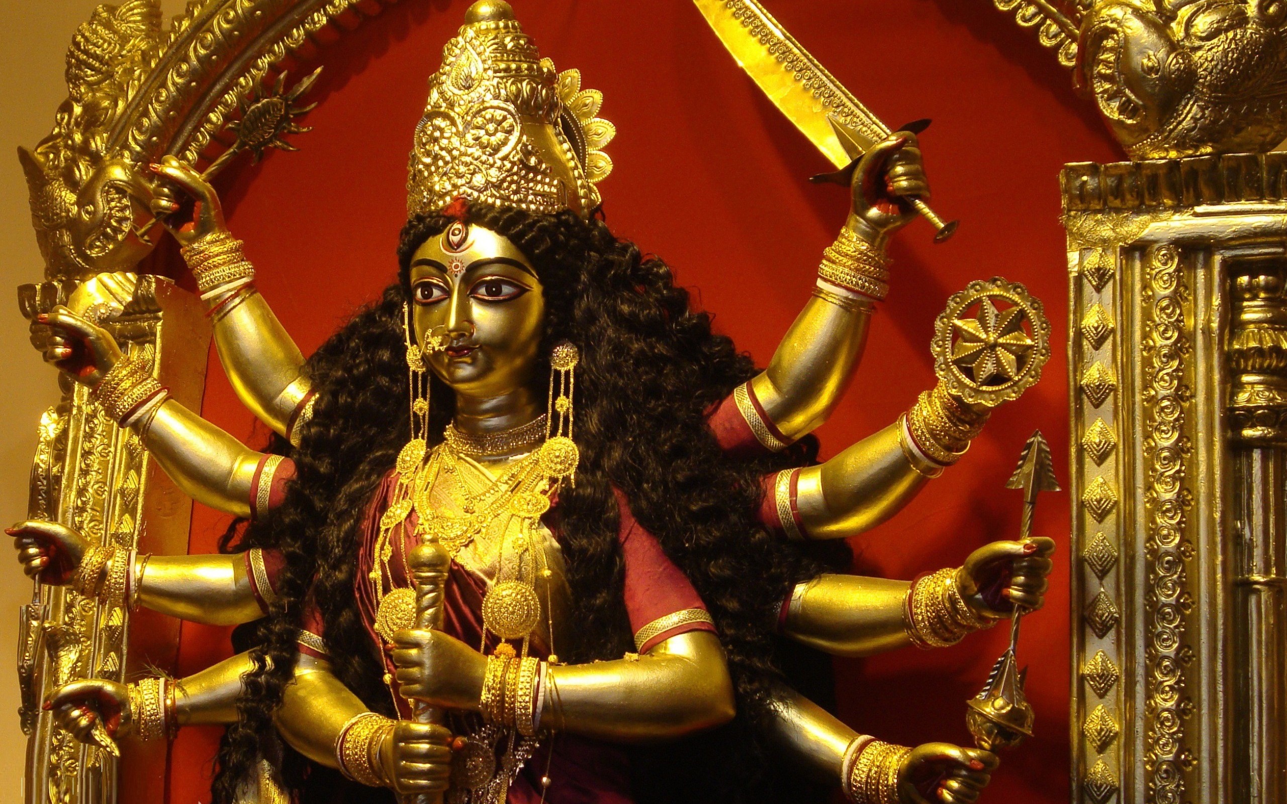 Durga Hinduism 2560x1600